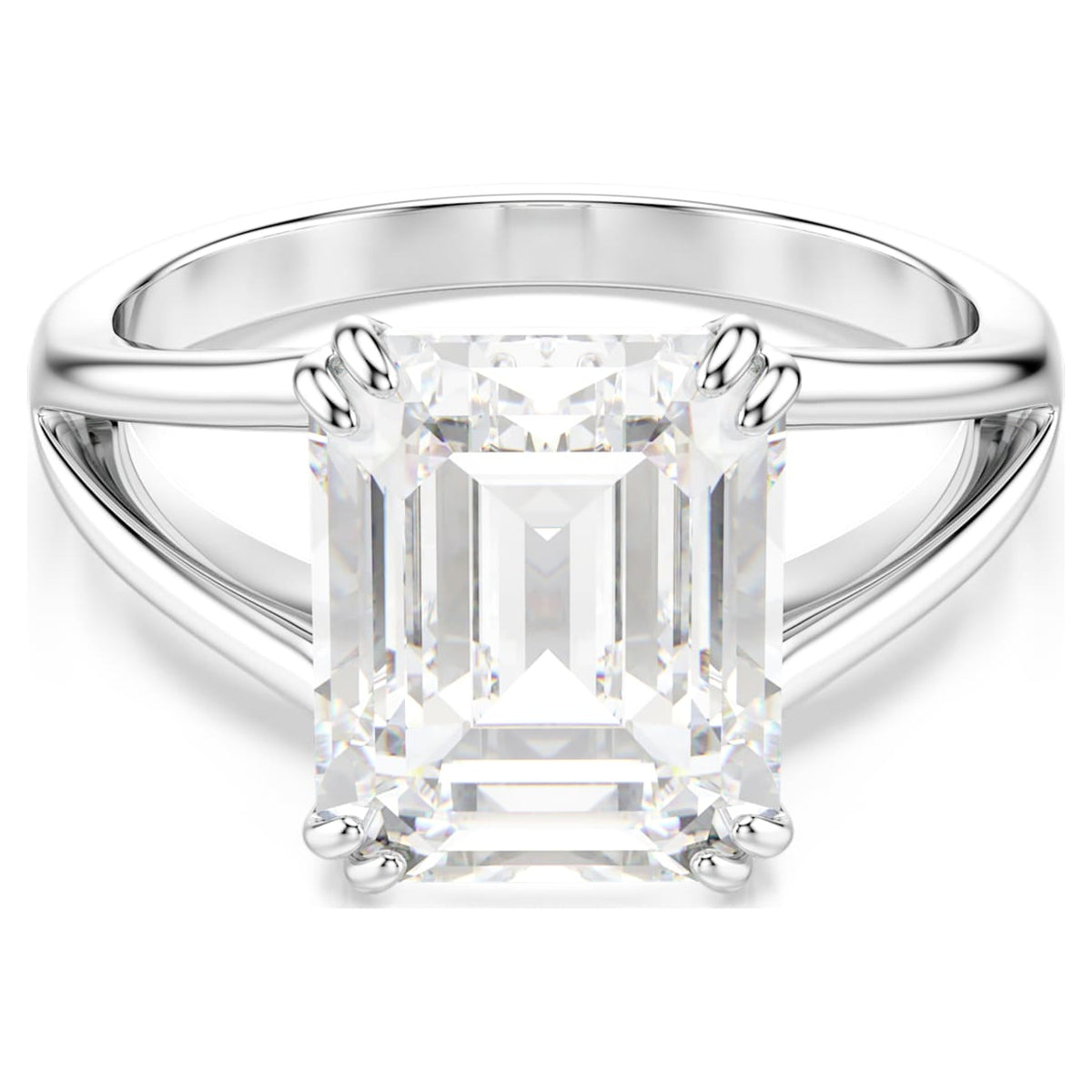 Anillo color blanco y plateado