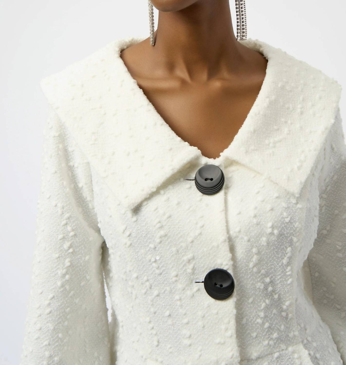 Chaqueta con lentejuelas color blanco