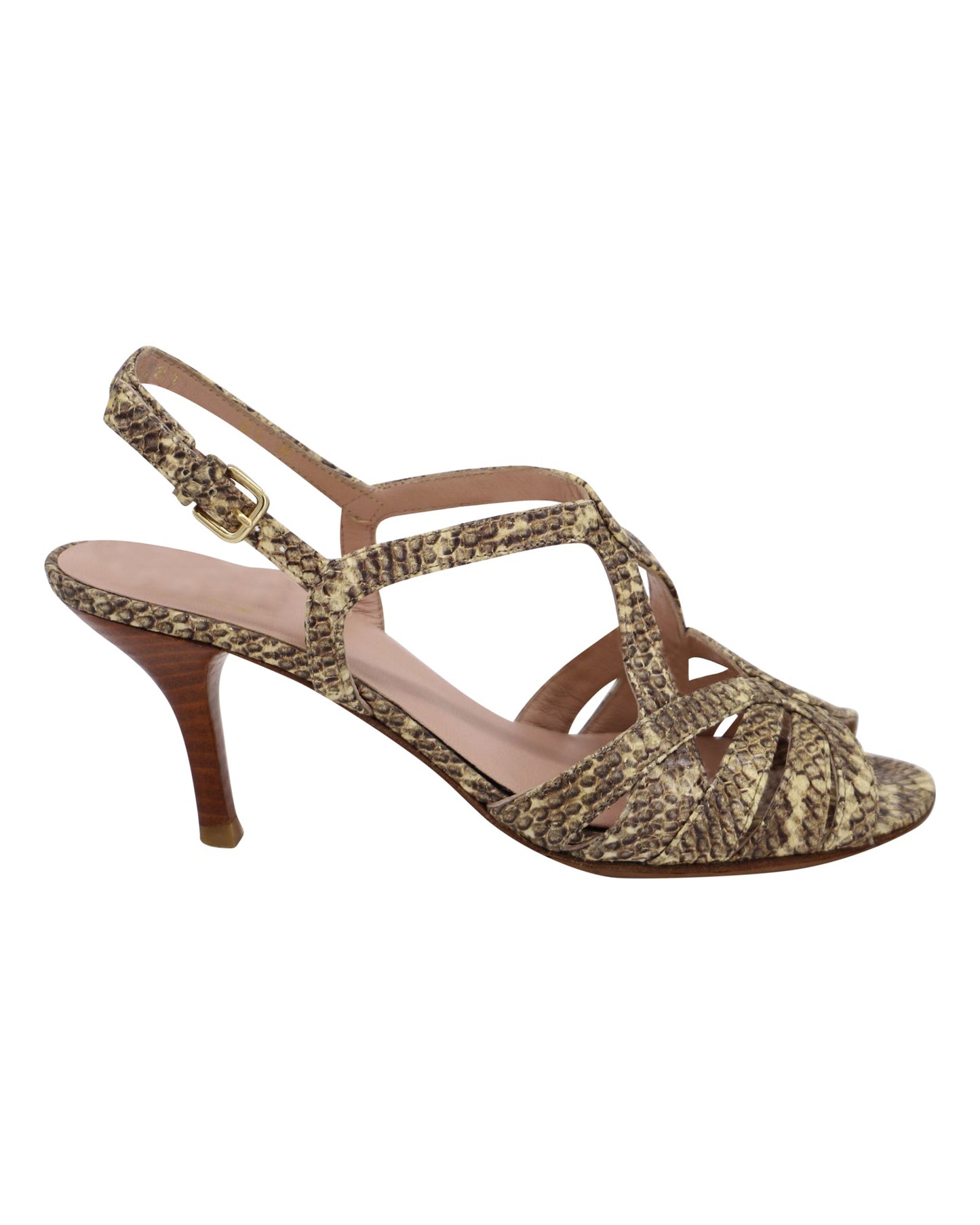 Sandalias de cuero multicolor