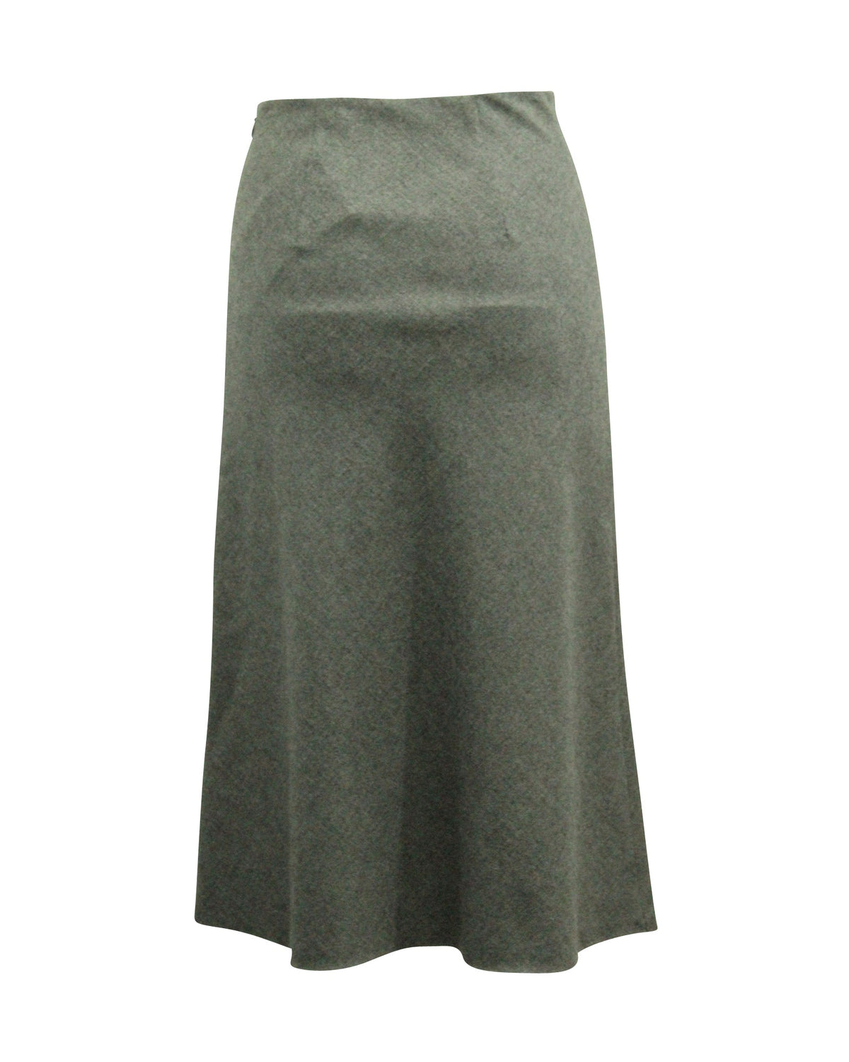 Falda midi de tiro alto color gris