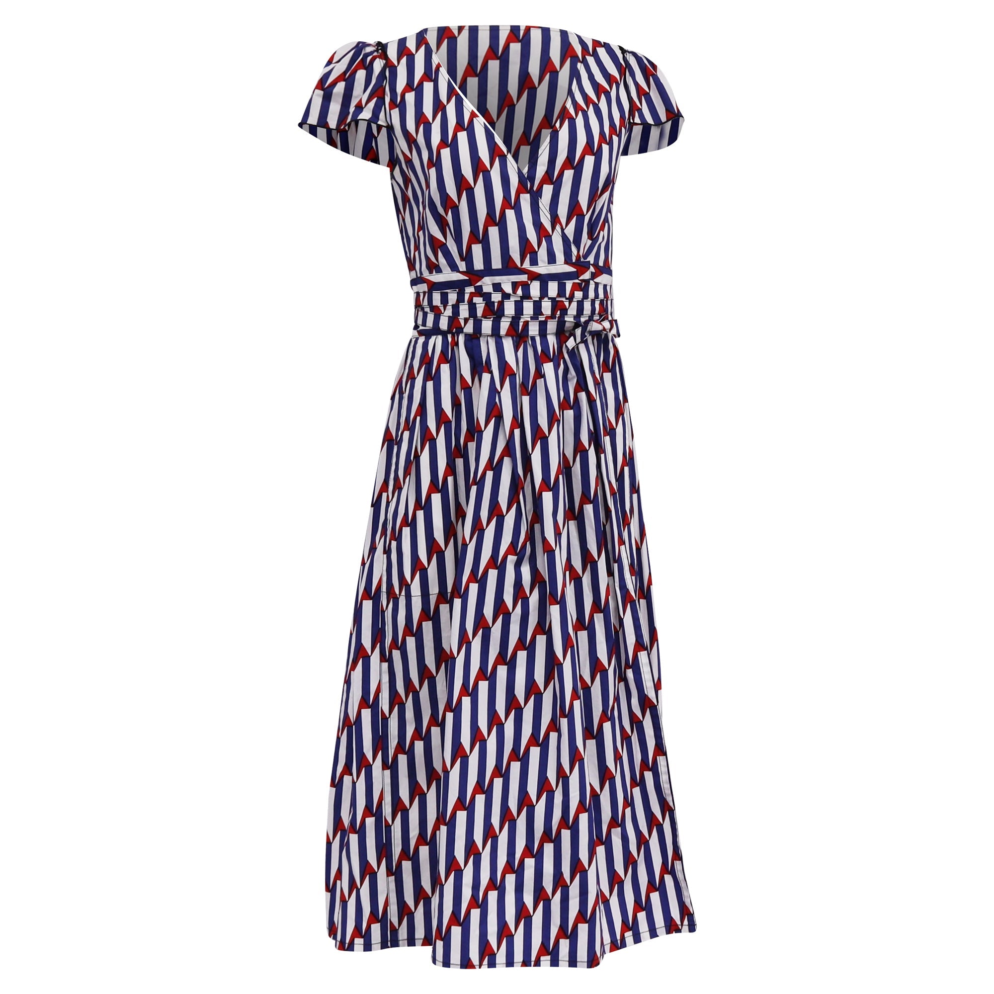 Vestido de algodón midi multicolor