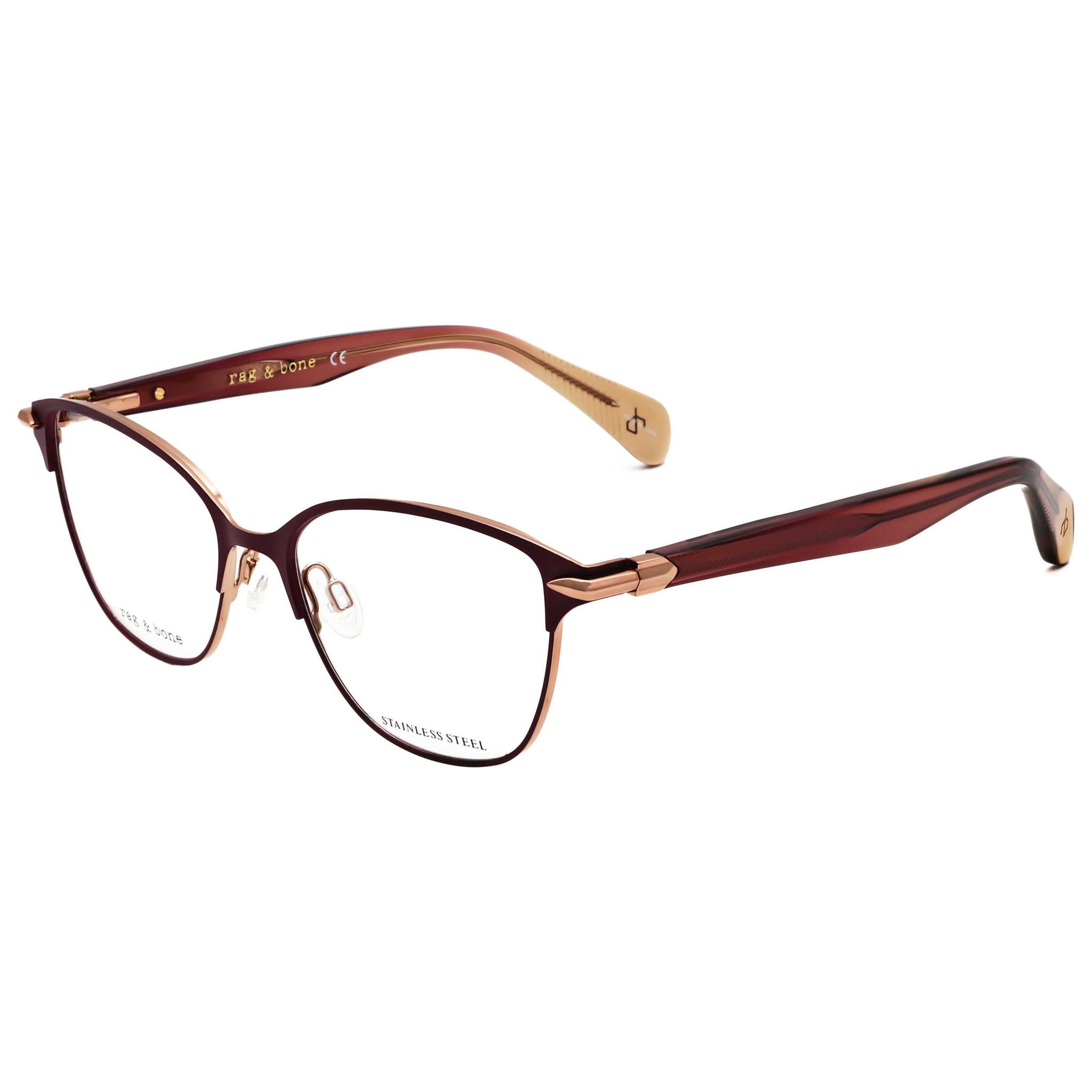 Montura para gafas de mujer 52 mm color vinotinto