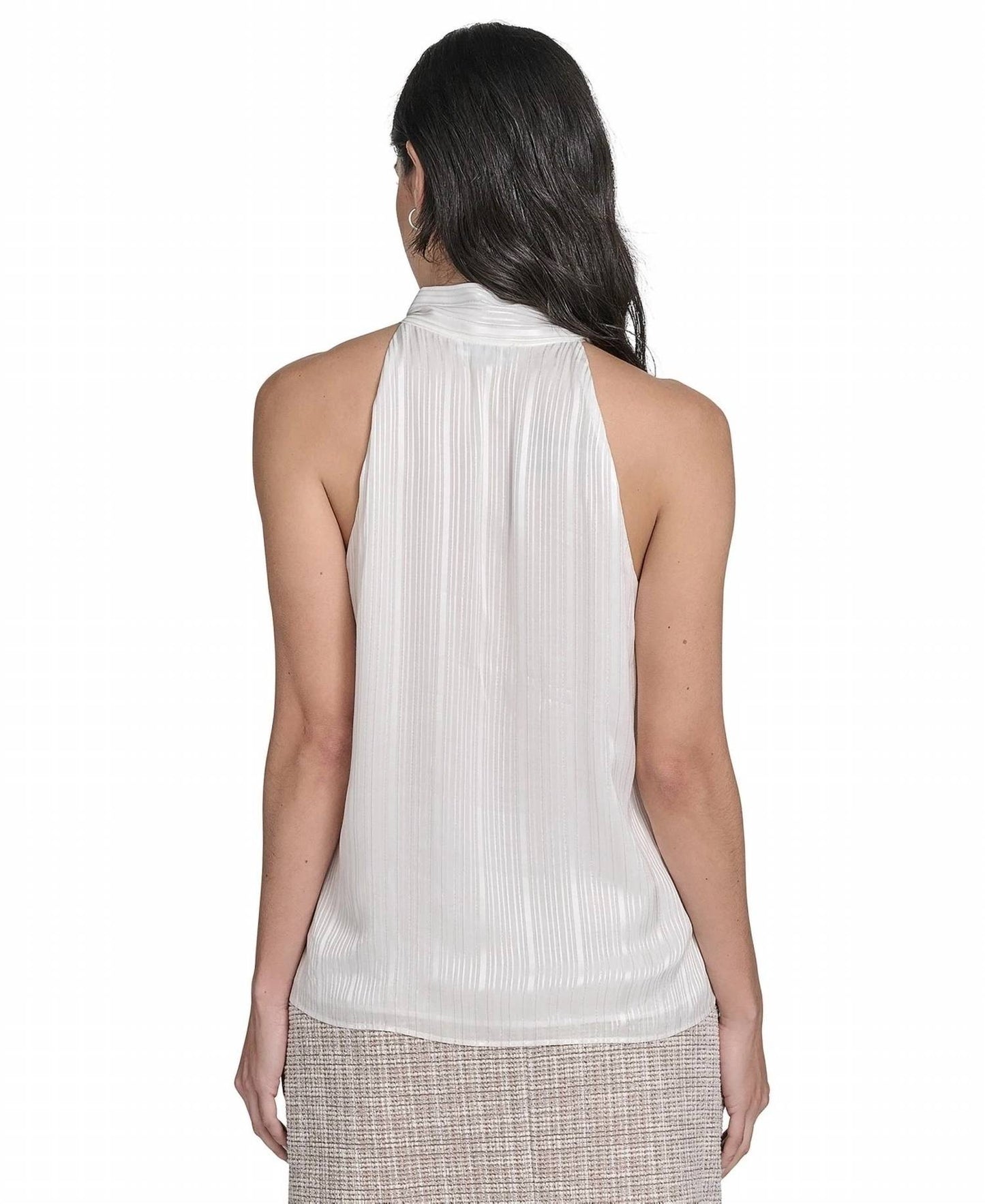 Blusa sin mangas color blanco
