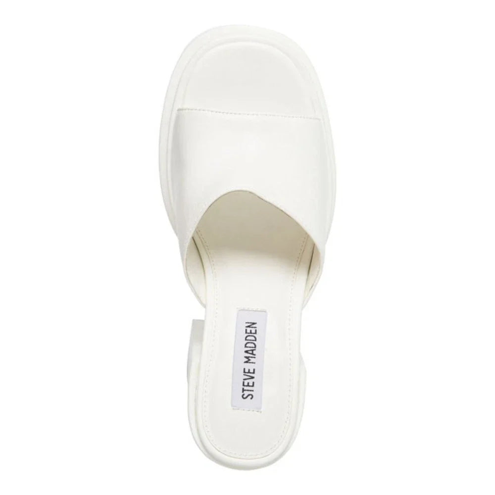 Sandalias de cuero color blanco