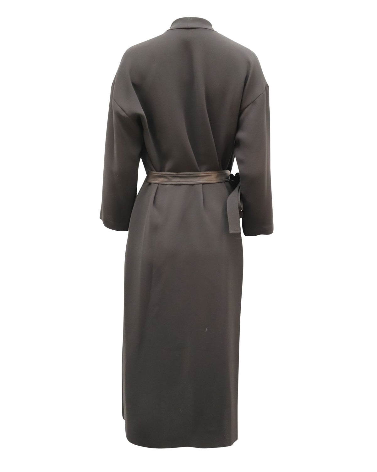 Vestido de efecto cuero color negro