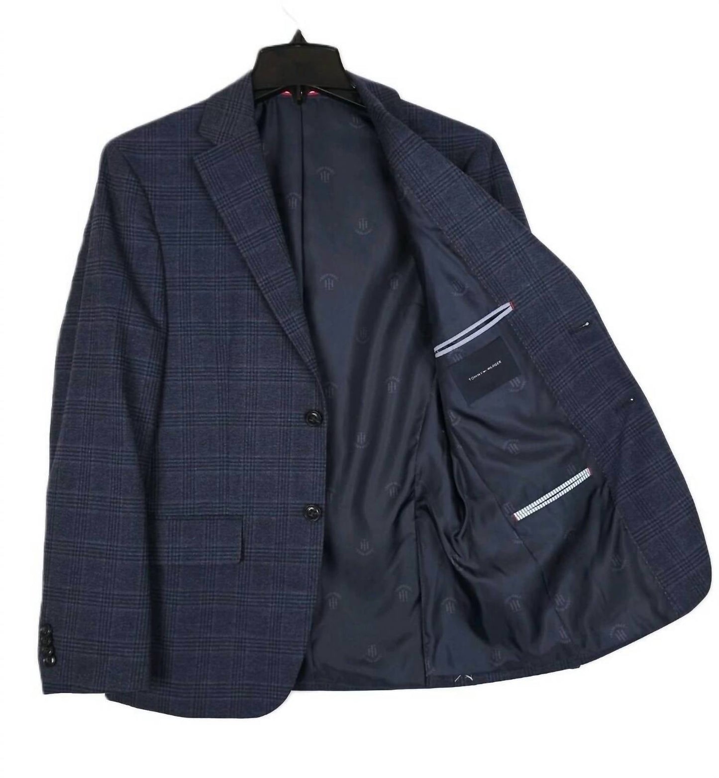 Blazer de hombre a cuadros color azul marino