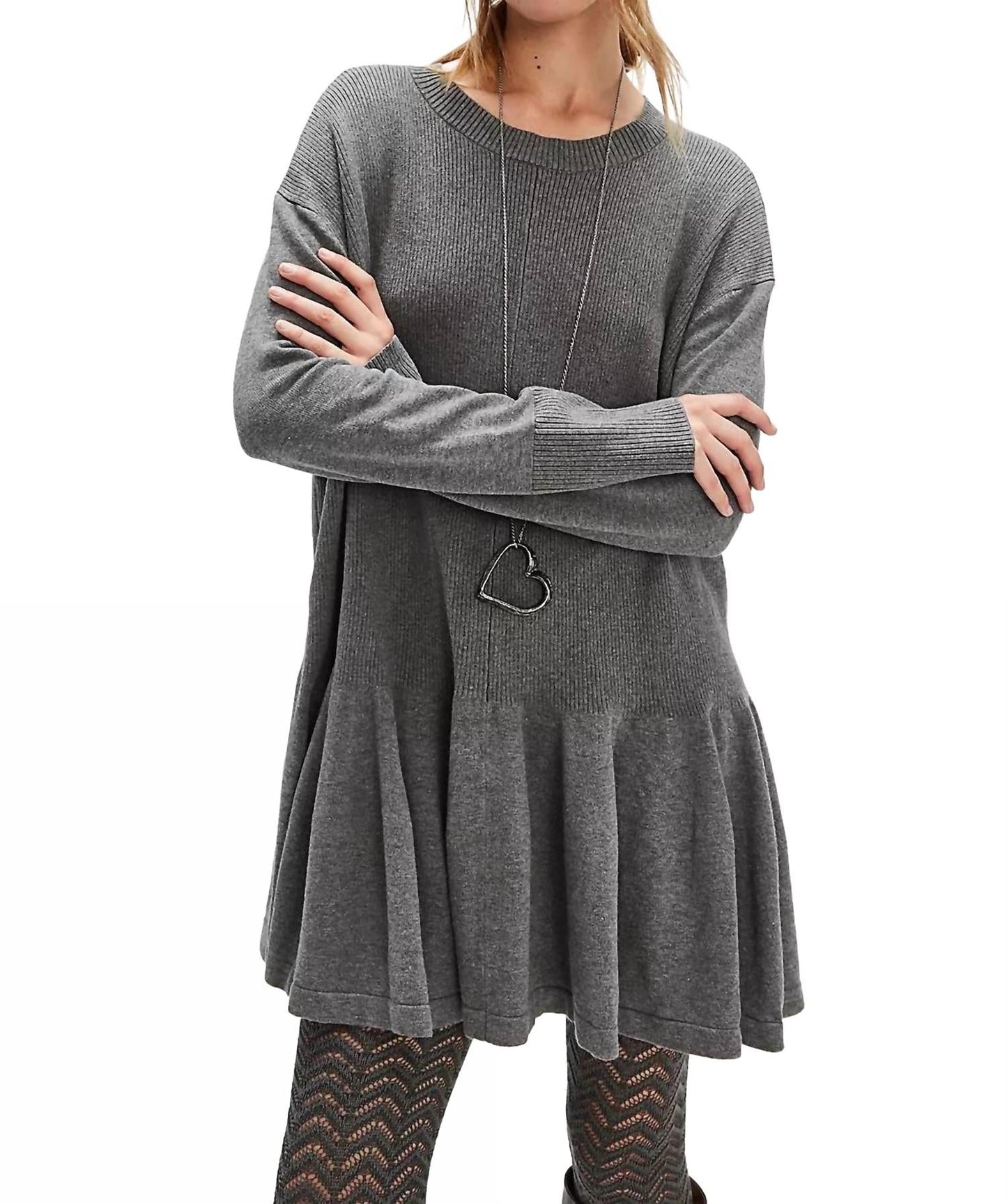 Vestido corto color gris
