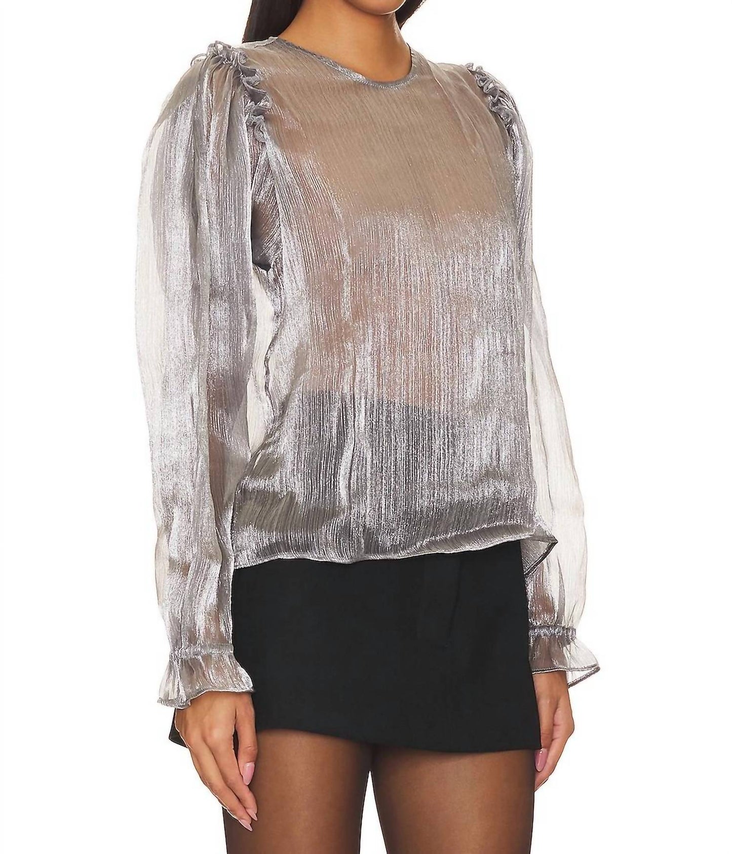 Top color plateado