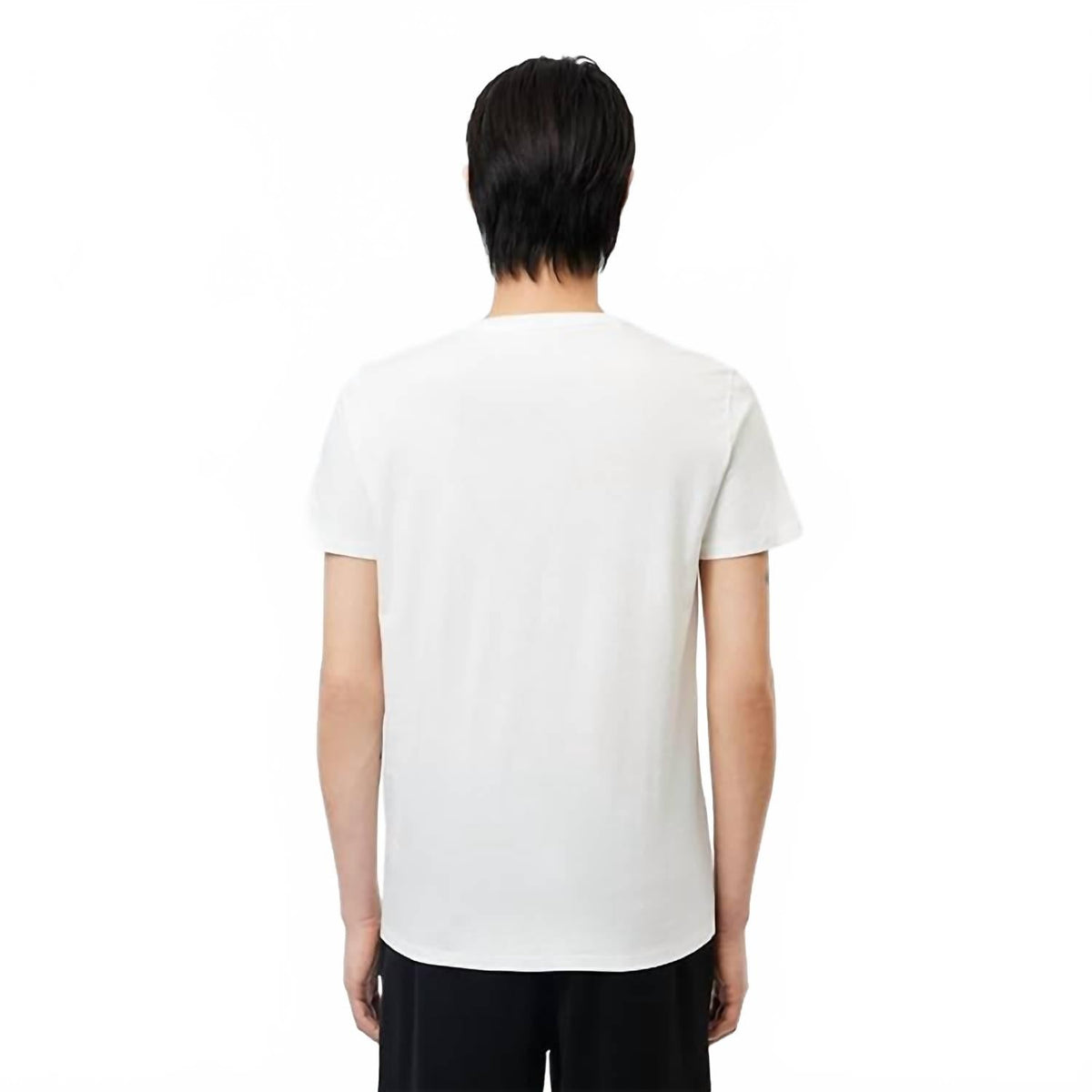 Camiseta de manga corta con cuello en V color blanco