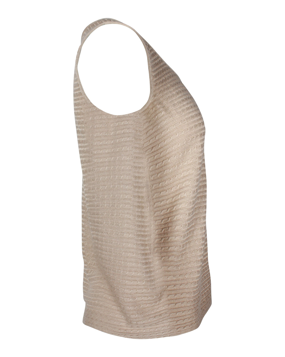Top sin mangas color beige