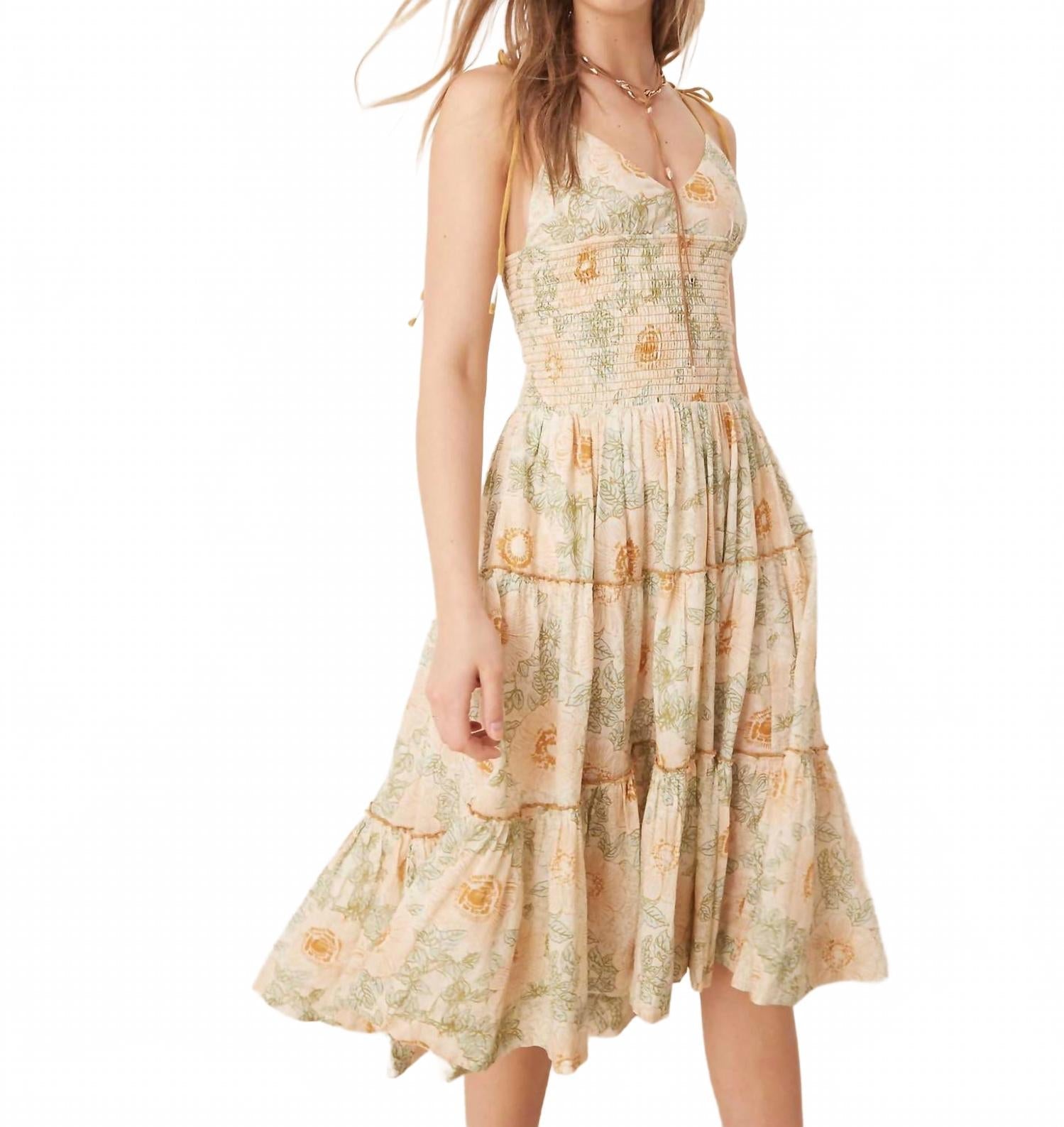 Vestido midi con estampado floral