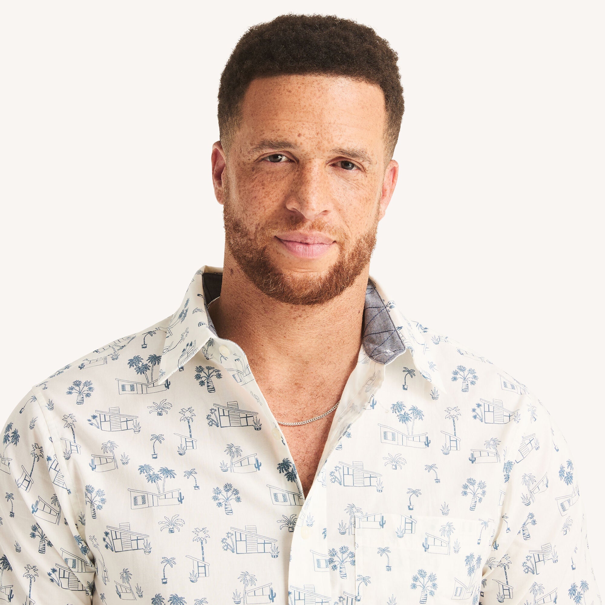 Camisa de hombre de manga corta con estampado