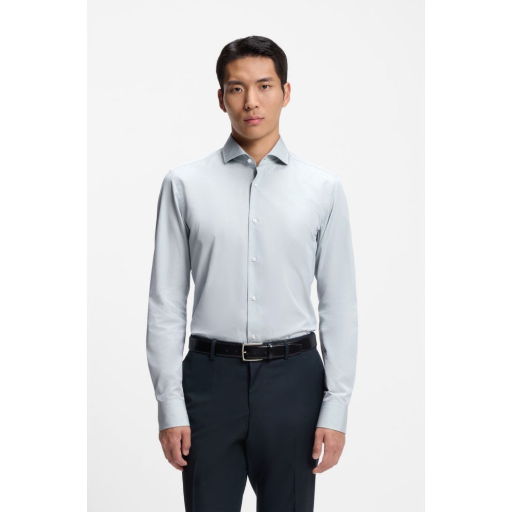 Camisa de algodón de corte ajustado