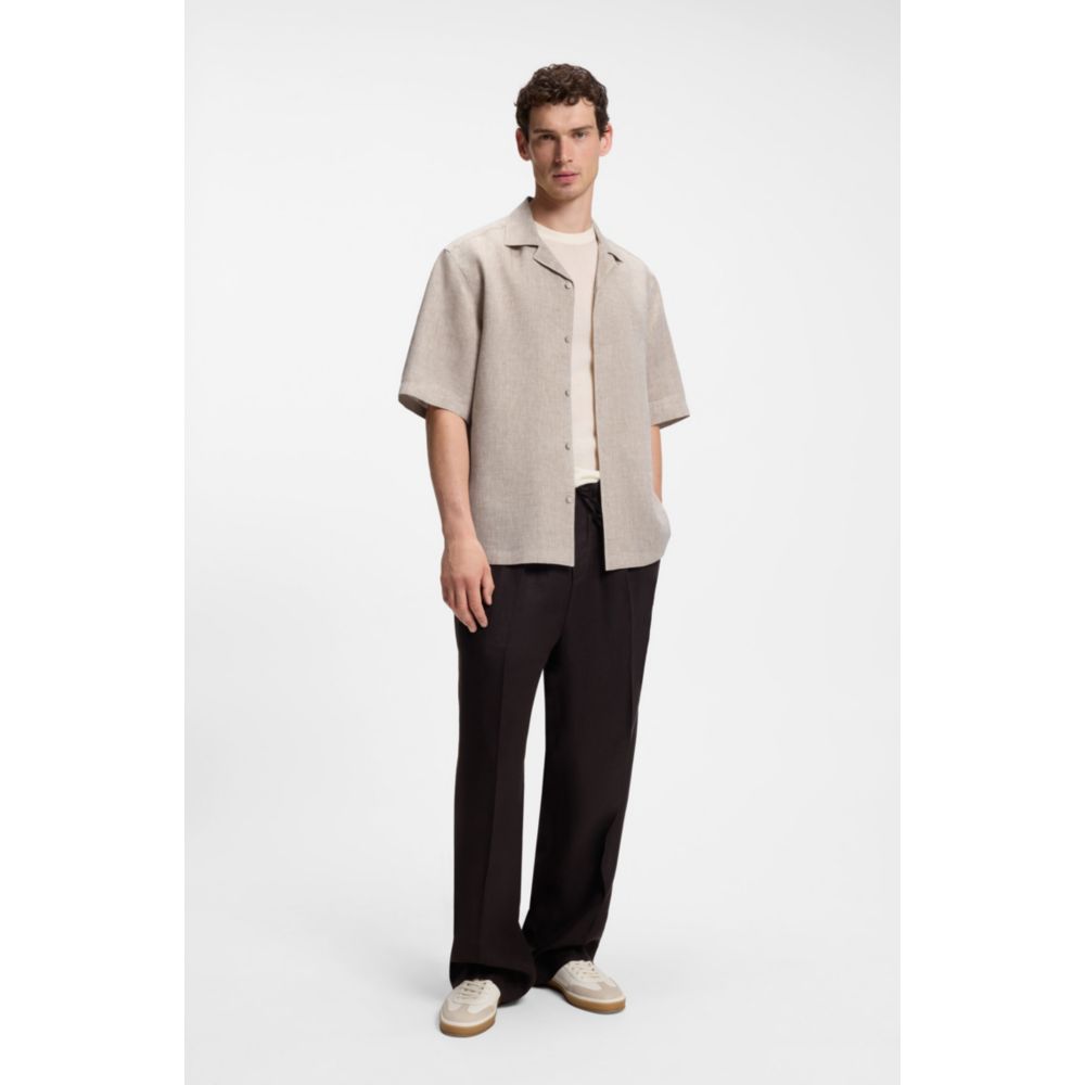 Camisa de lino de corte amplio