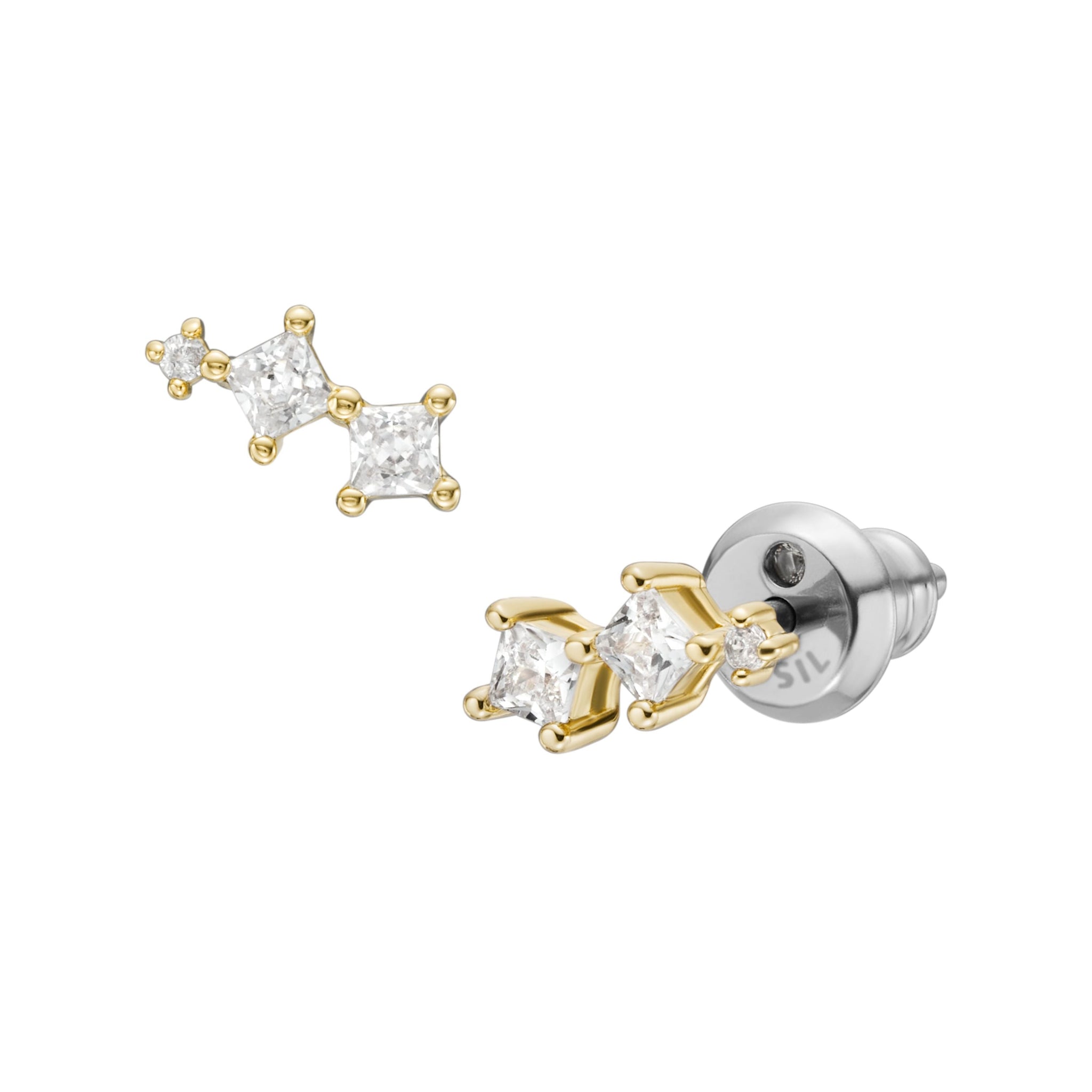 Aretes de mujer color dorado
