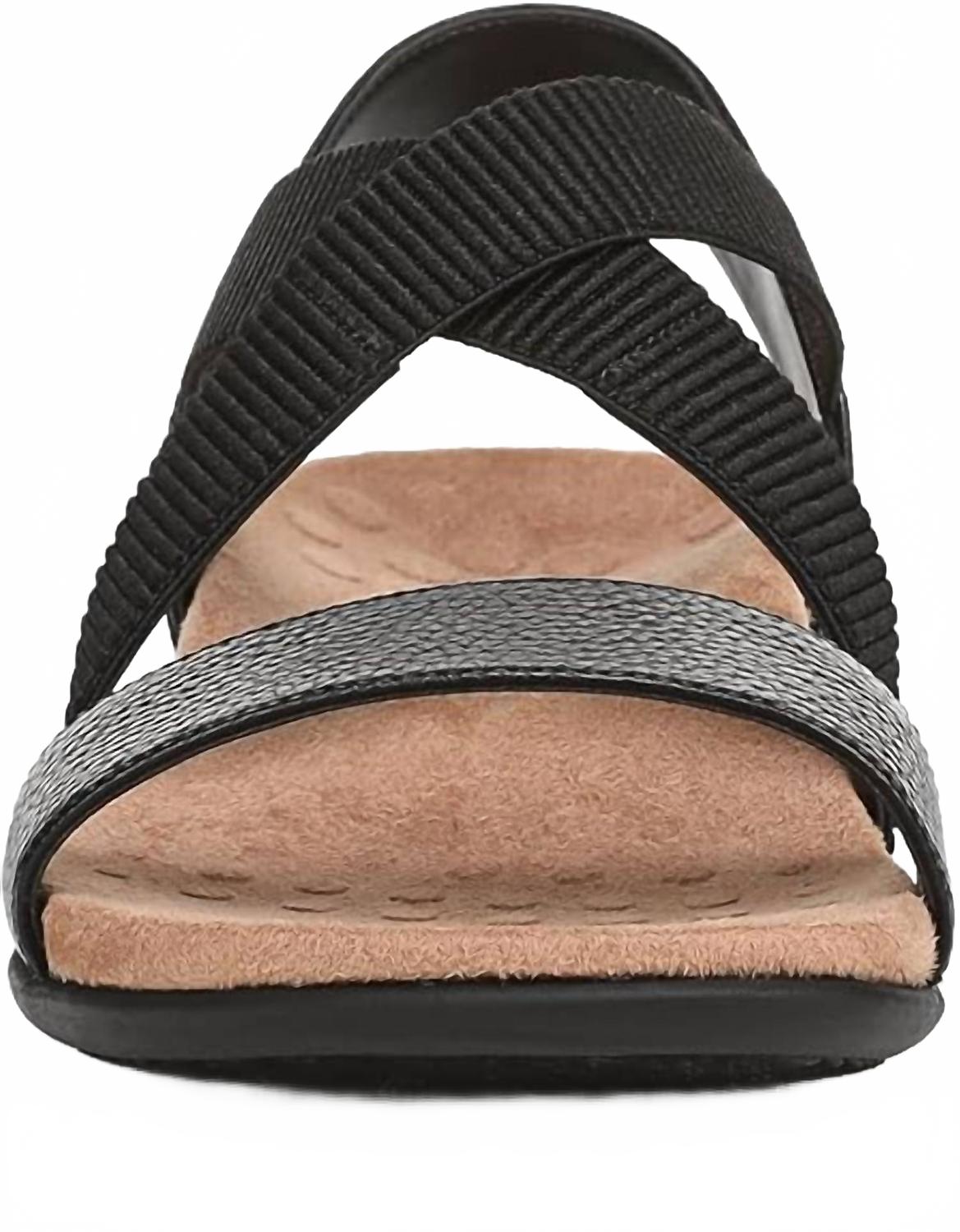 Sandalias de mujer de cuero color negro