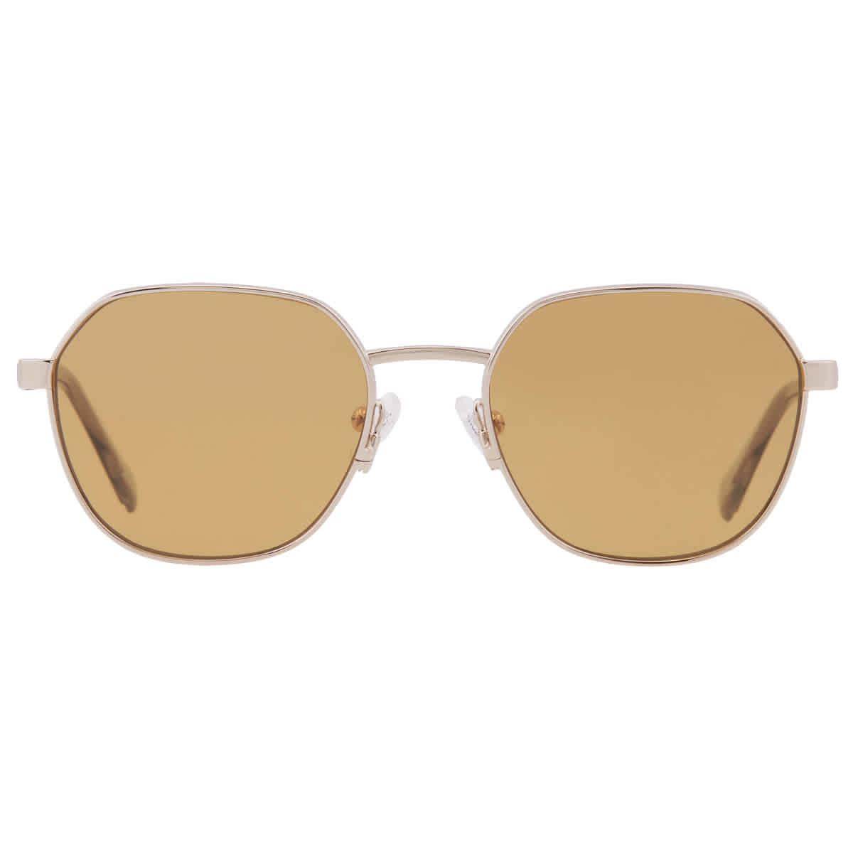 Gafas de sol de hombre de montura redonda color café