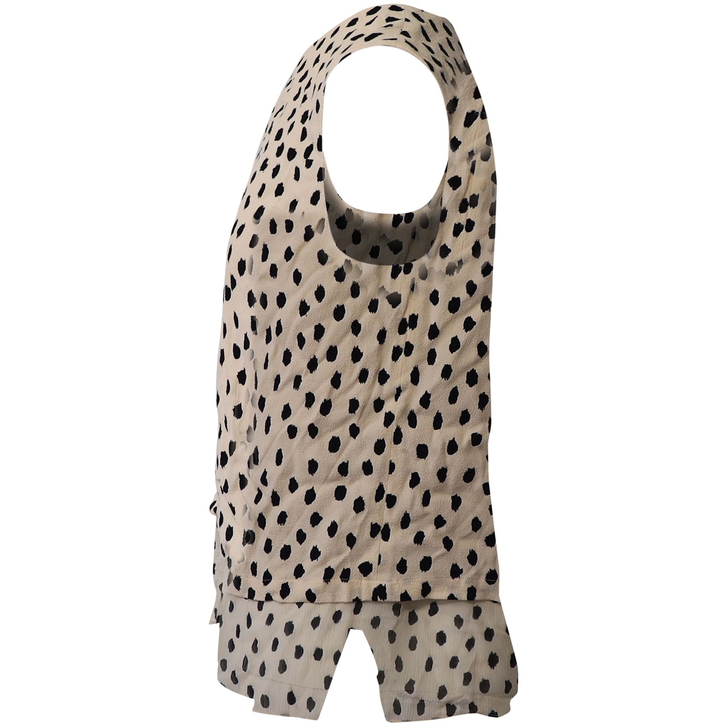 Top sin mangas color crema