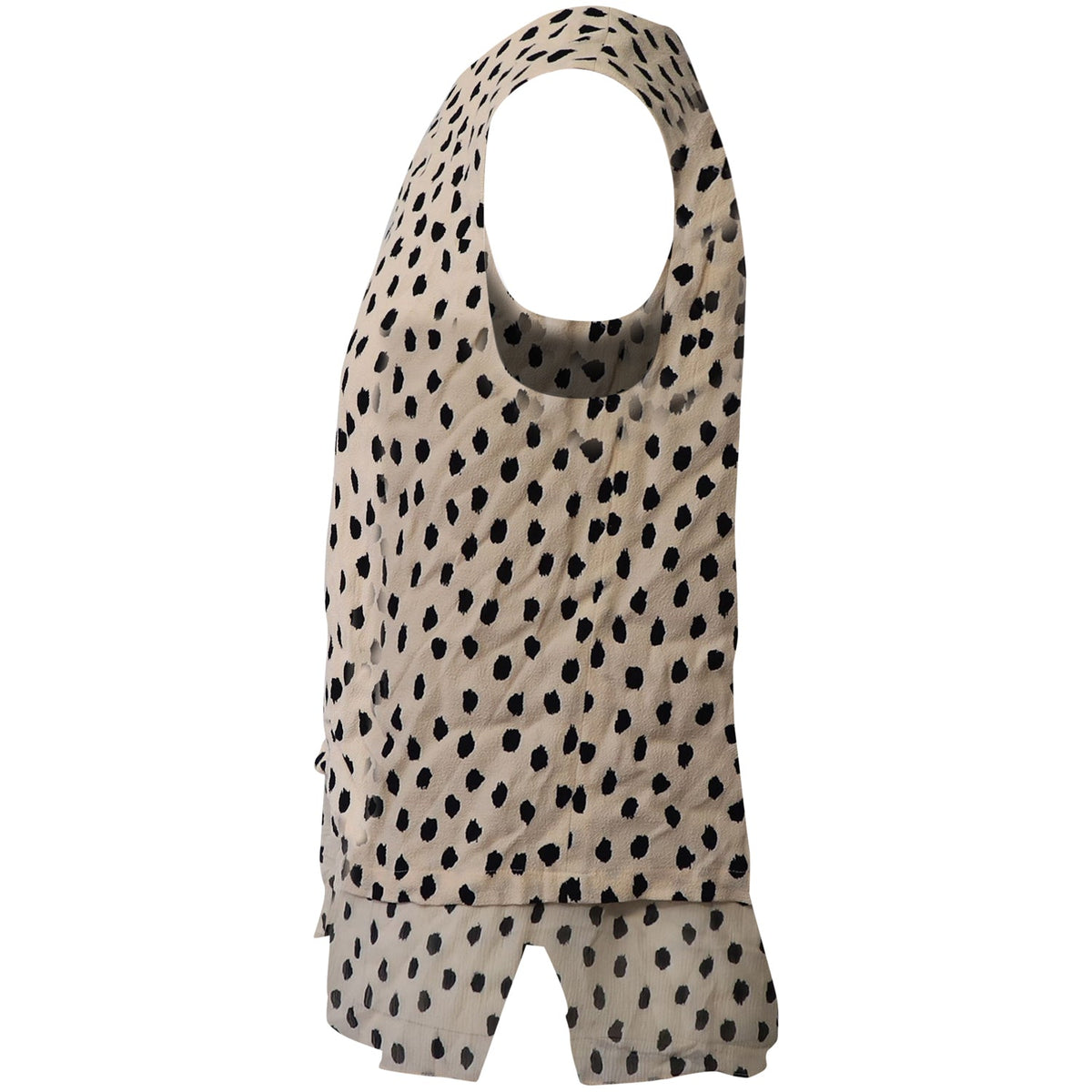 Top sin mangas color crema
