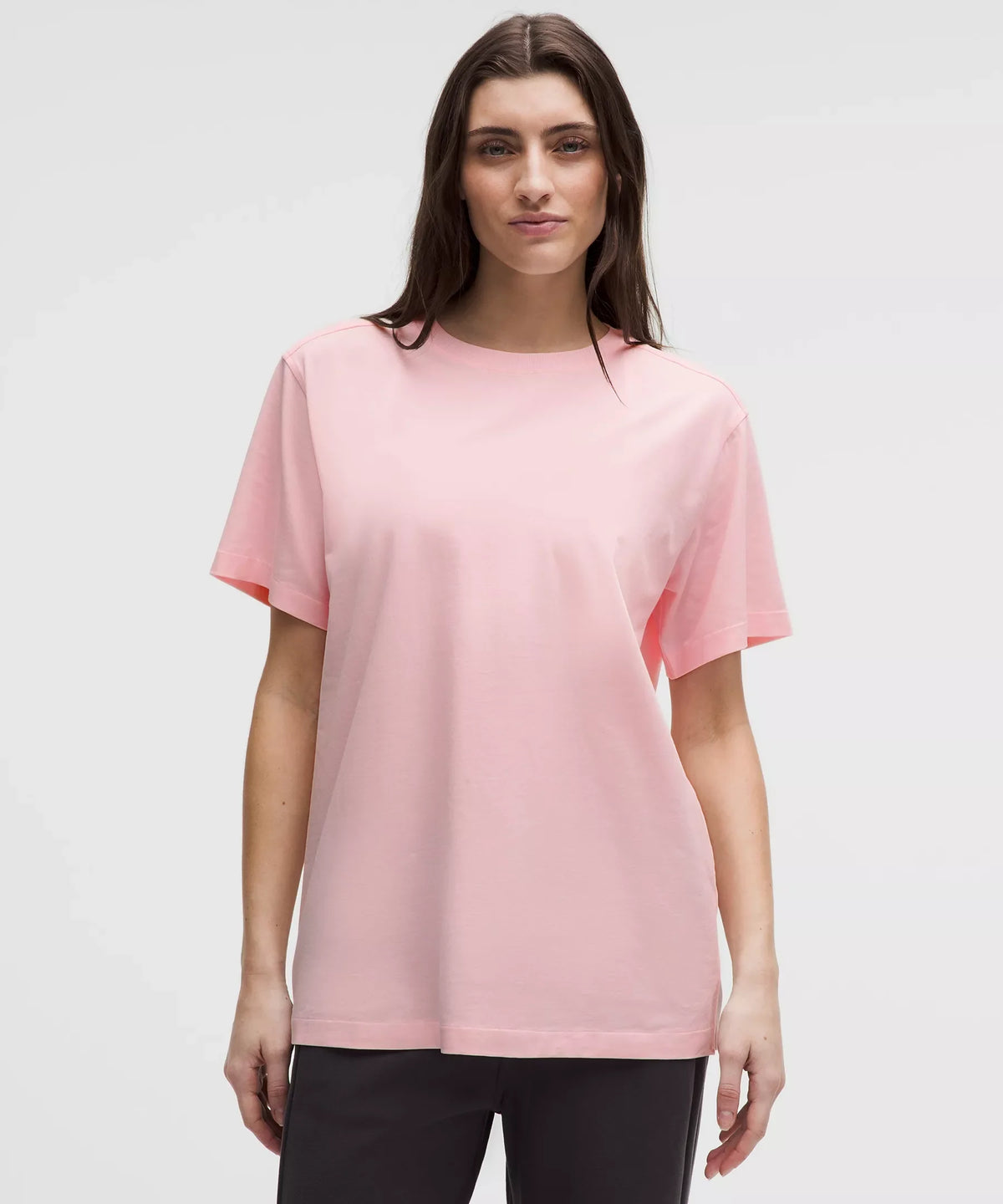 Camiseta de algodón con cuello redondo