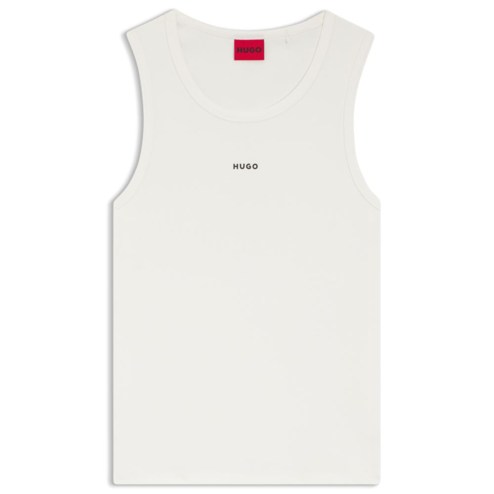 Camiseta sin mangas de algodón de corte ajustado