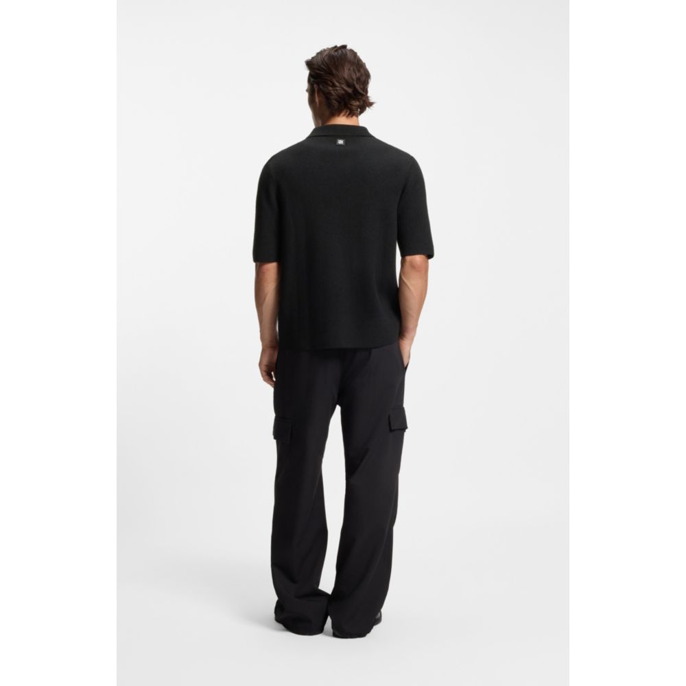 Camisa con tejido acanalado