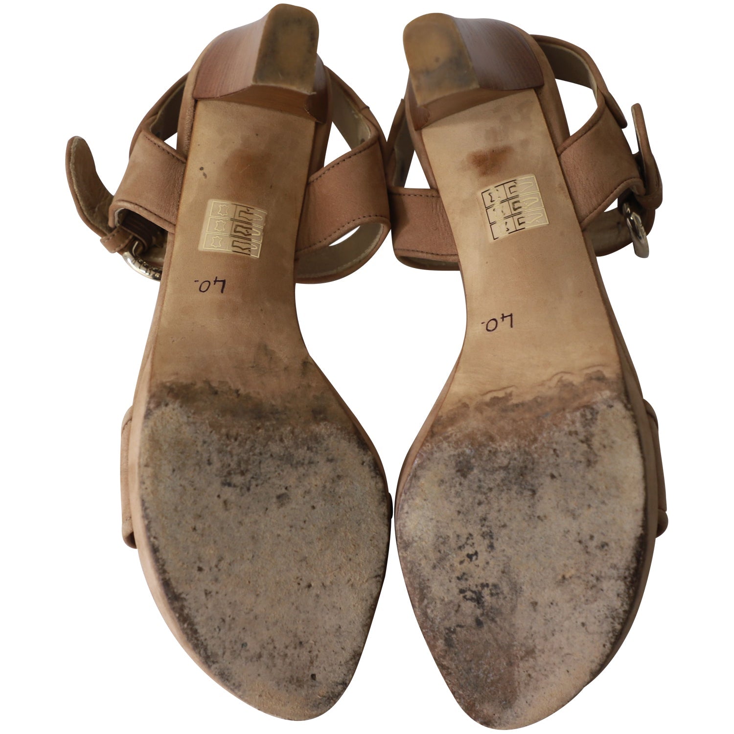 Sandalias de gamuza color café
