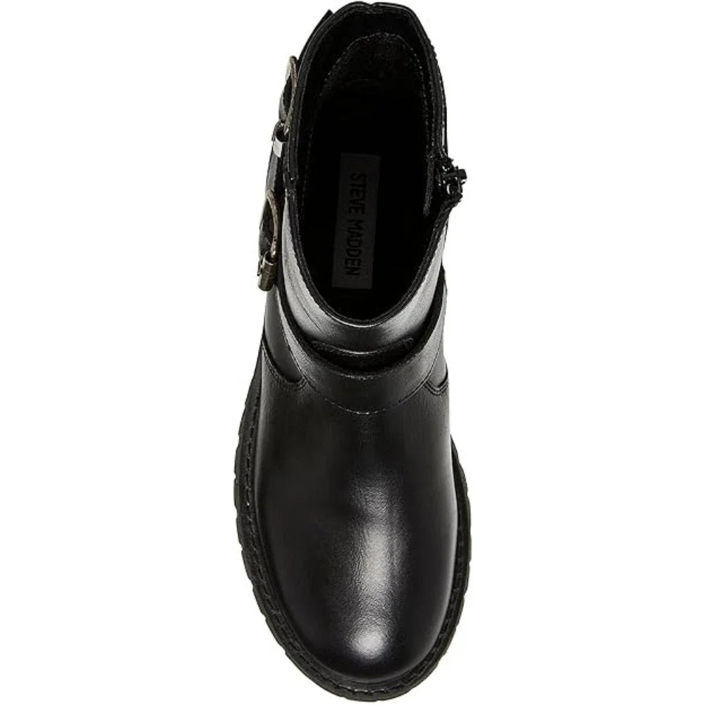 Botines de mujer de cuero color negro