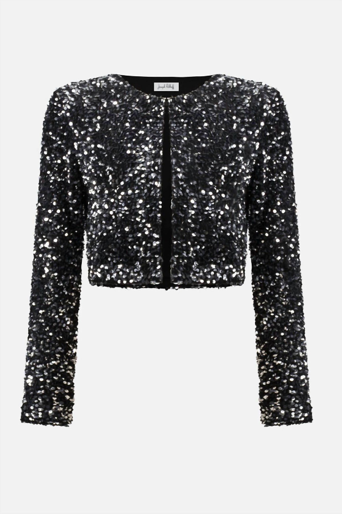 Chaqueta con lentejuelas color negro y plateado