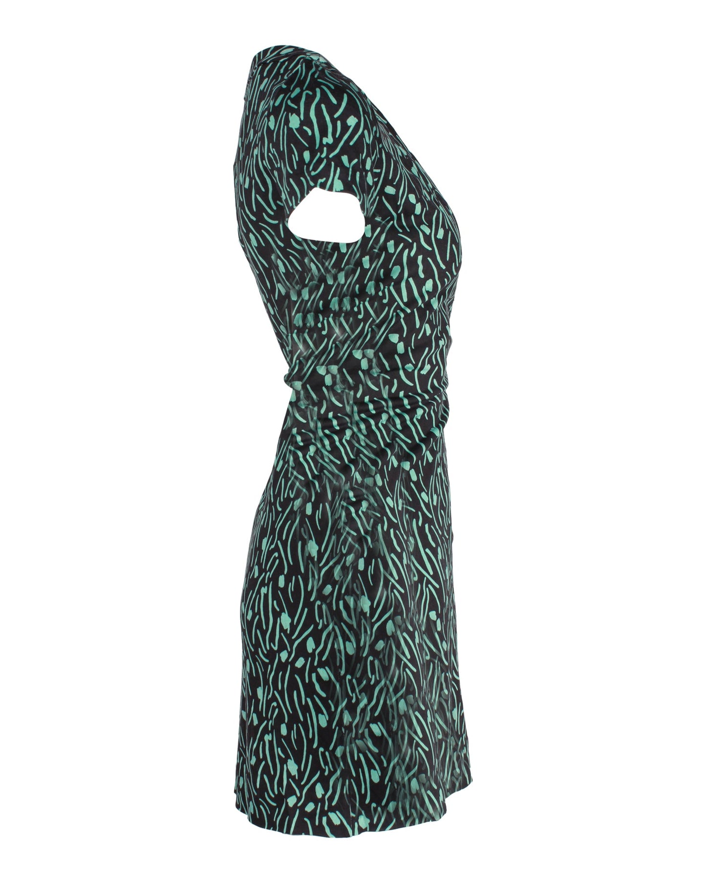 Vestido de seda corto con estampado