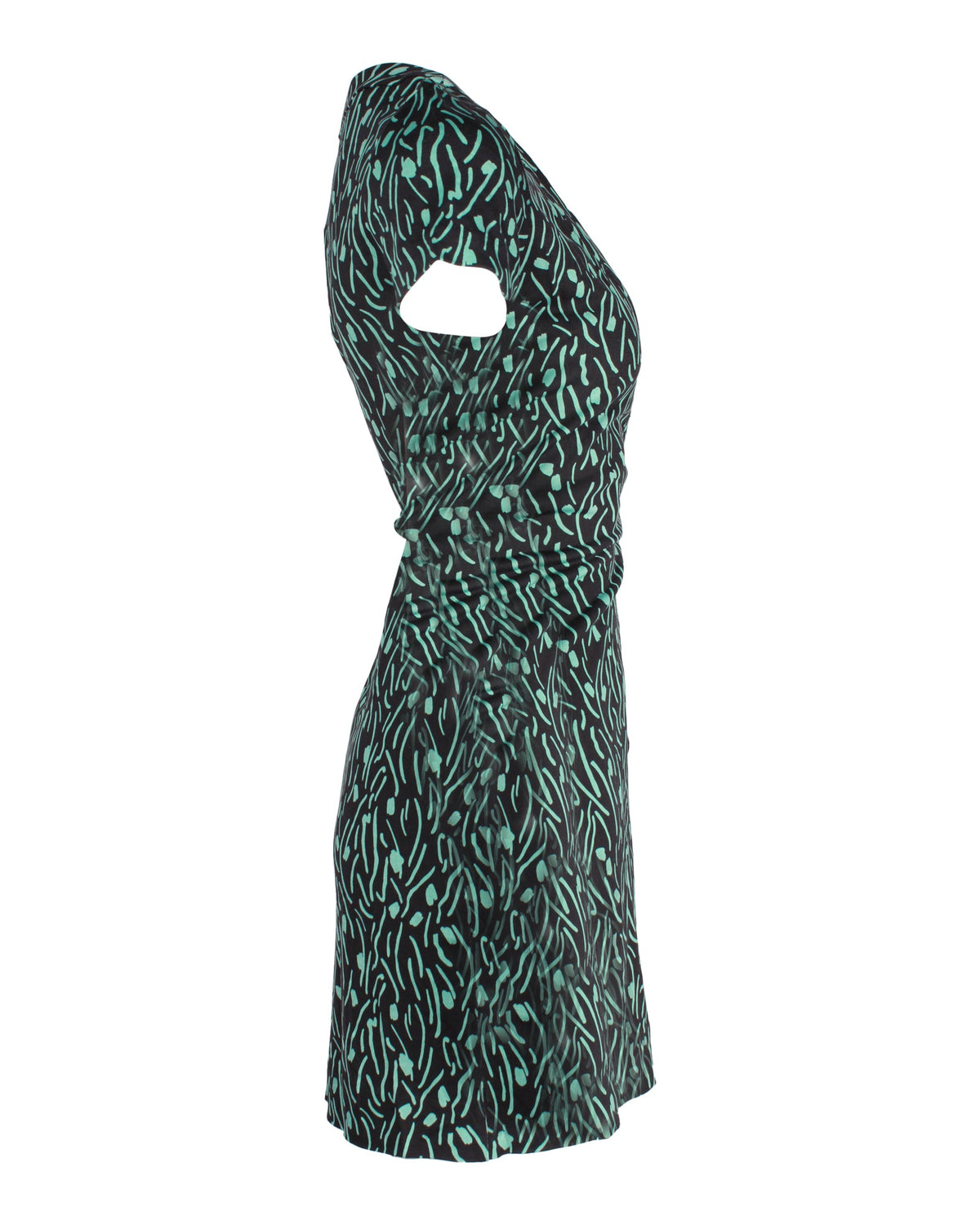 Vestido de seda corto con estampado