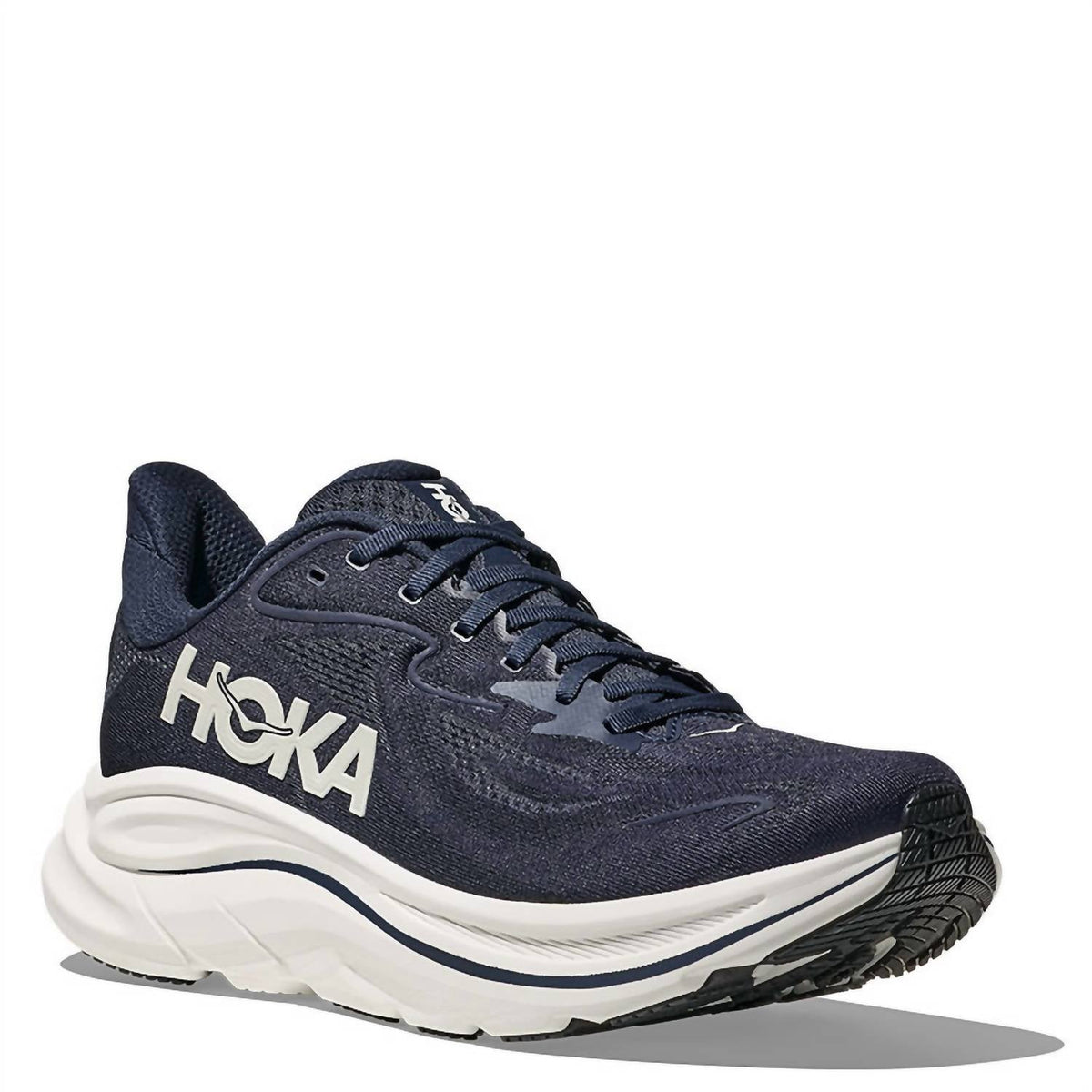 Tenis para correr de hombre color azul marino y blanco