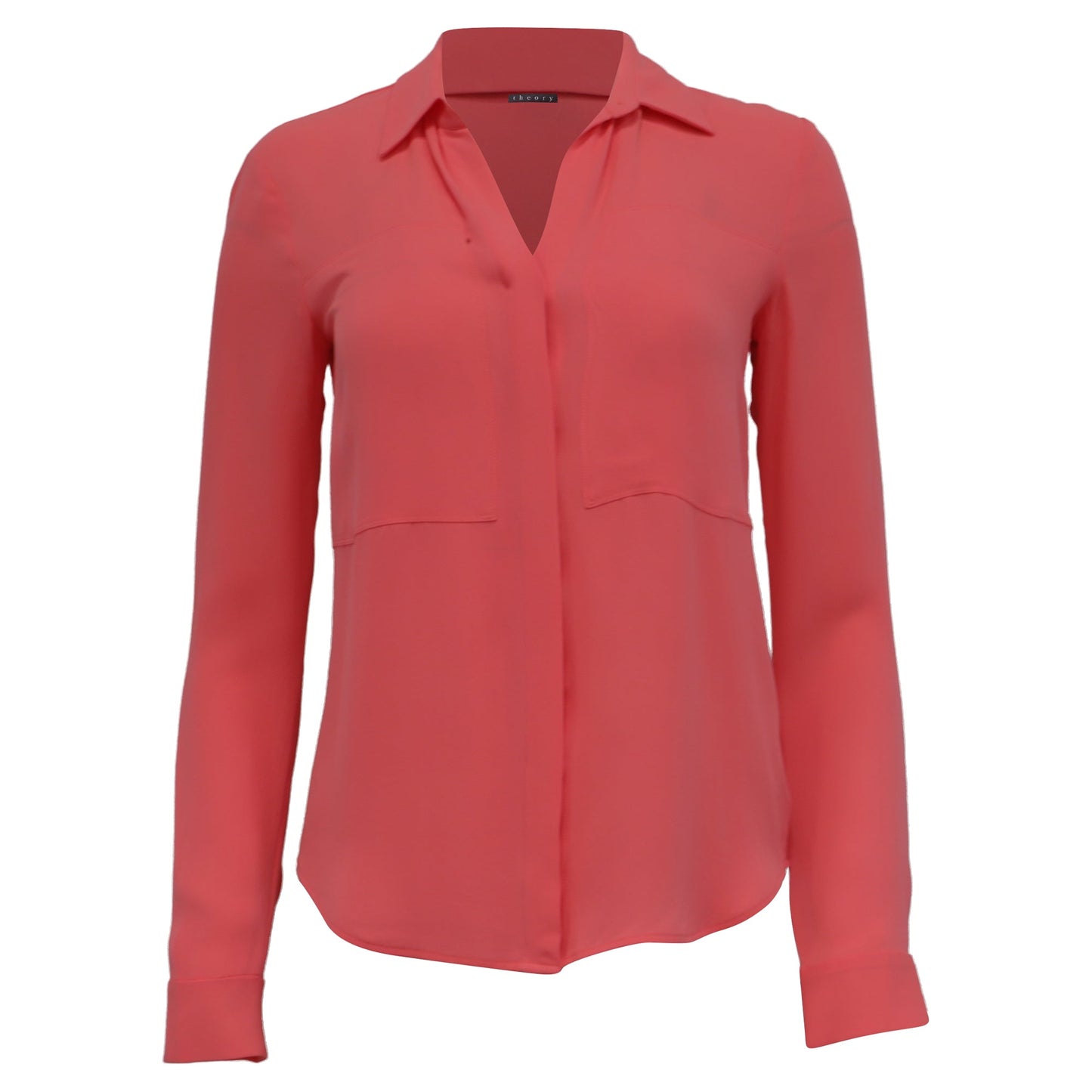Blusa de seda color naranja