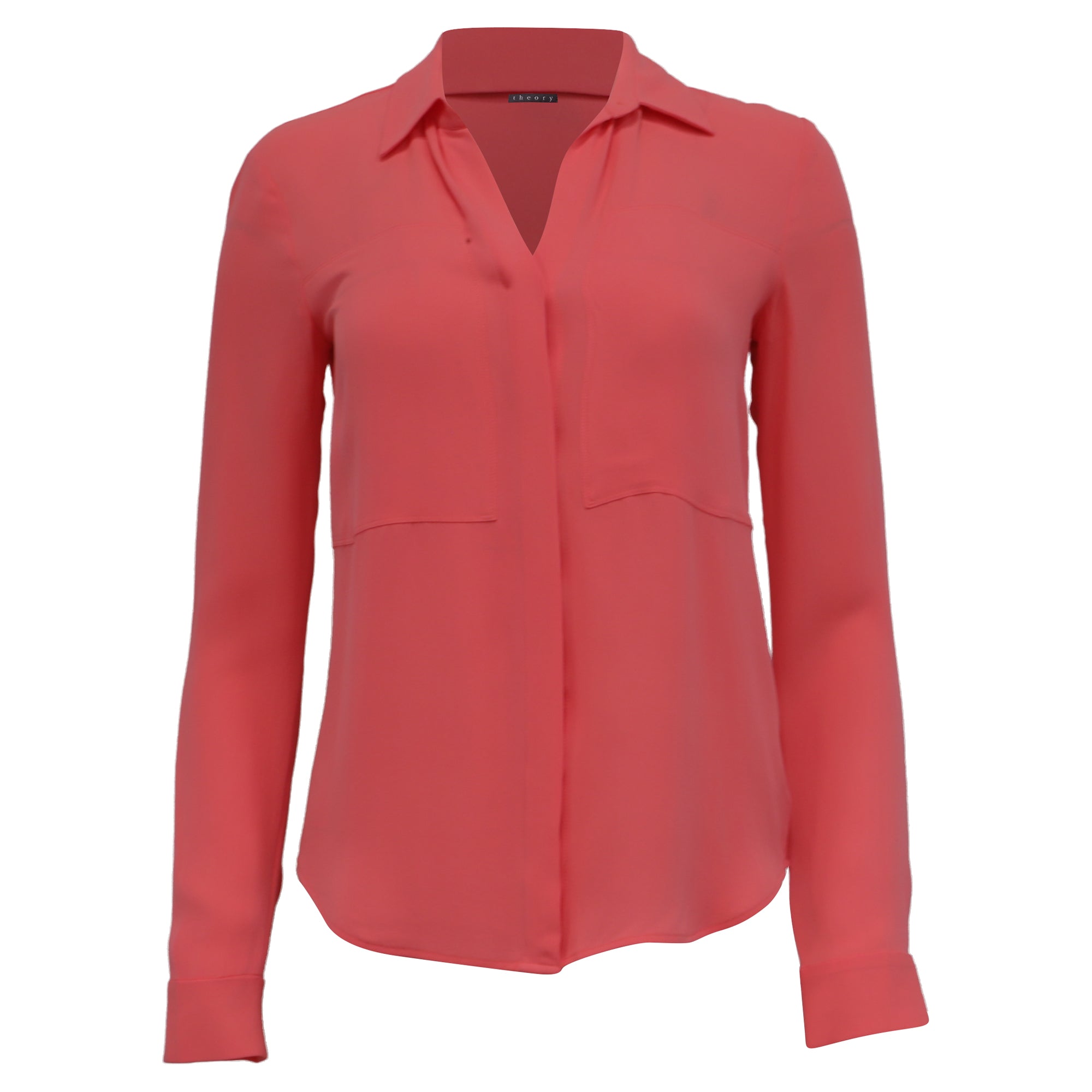 Blusa de seda color naranja