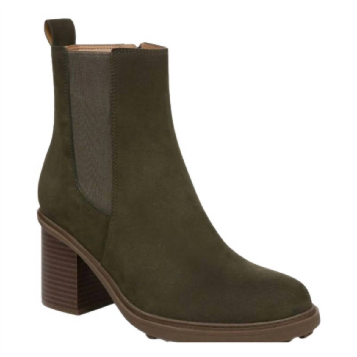 Botines de mujer color caqui