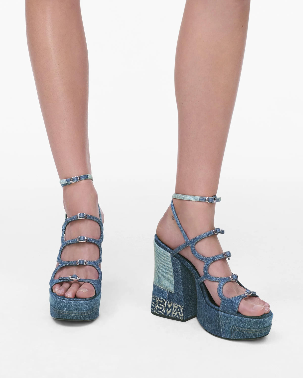 Sandalias de mezclilla con plataforma