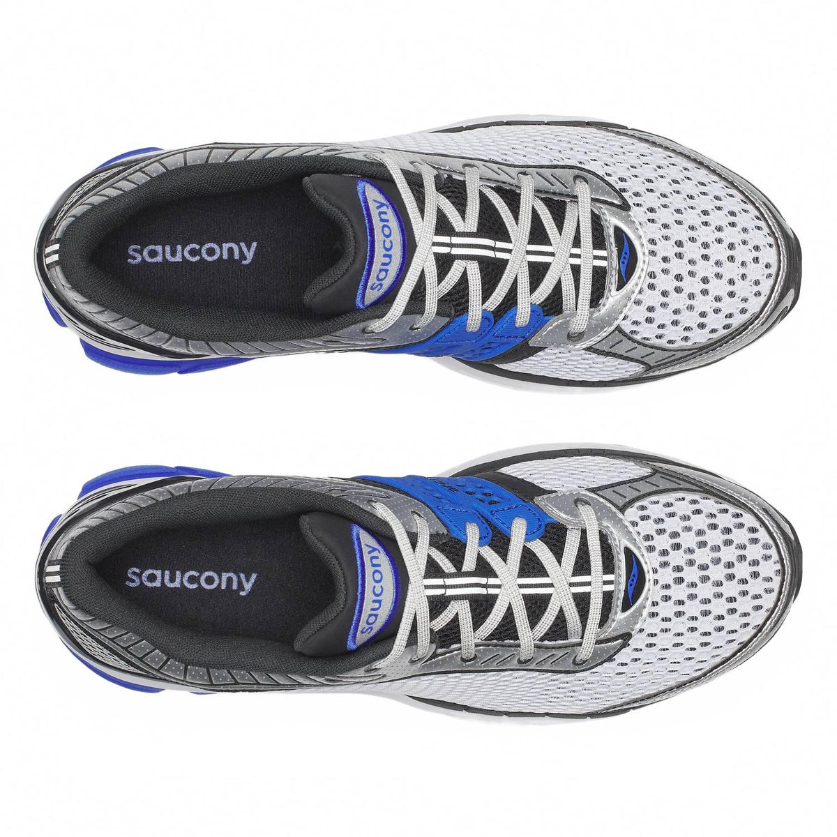 Tenis de hombre color negro y azul y plateado