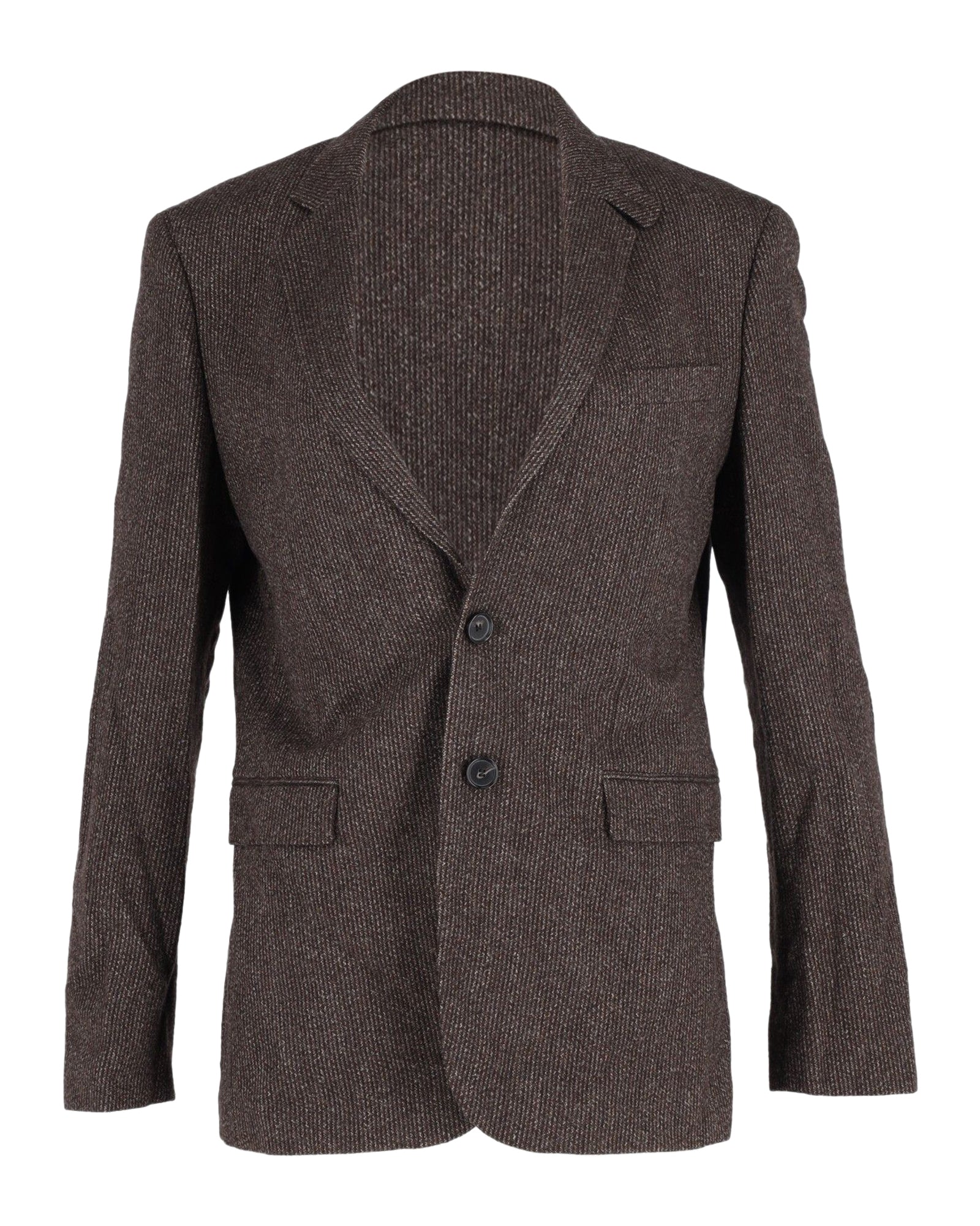 Blazer de algodón a rayas color café