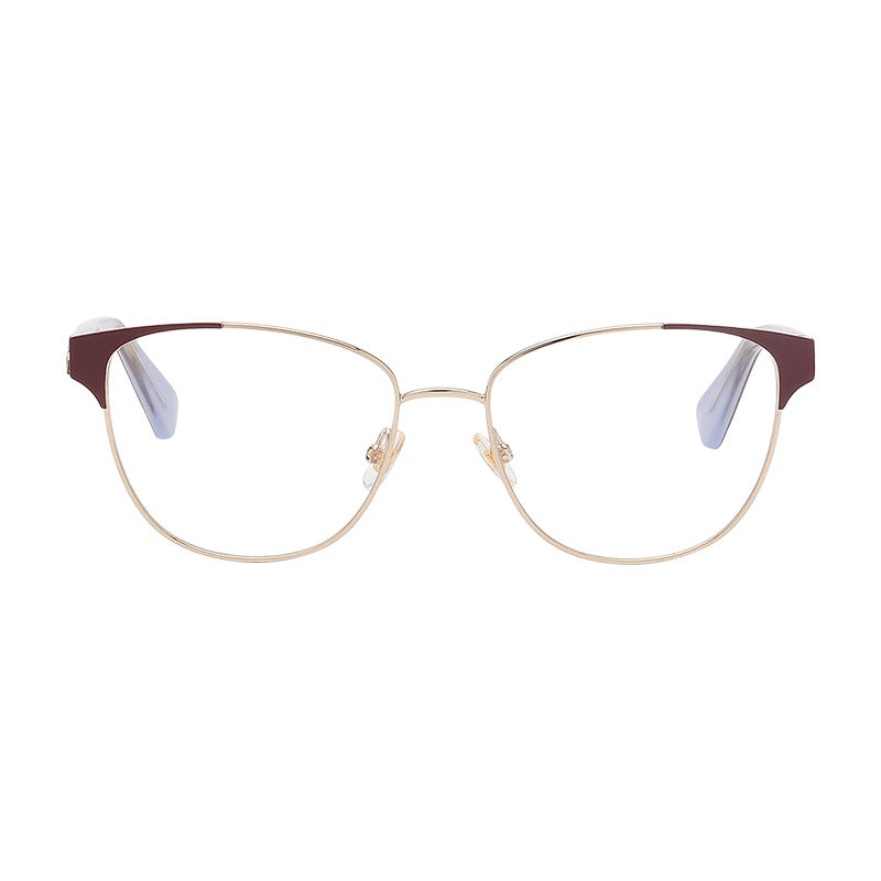 Gafas 52 mm color vinotinto y dorado