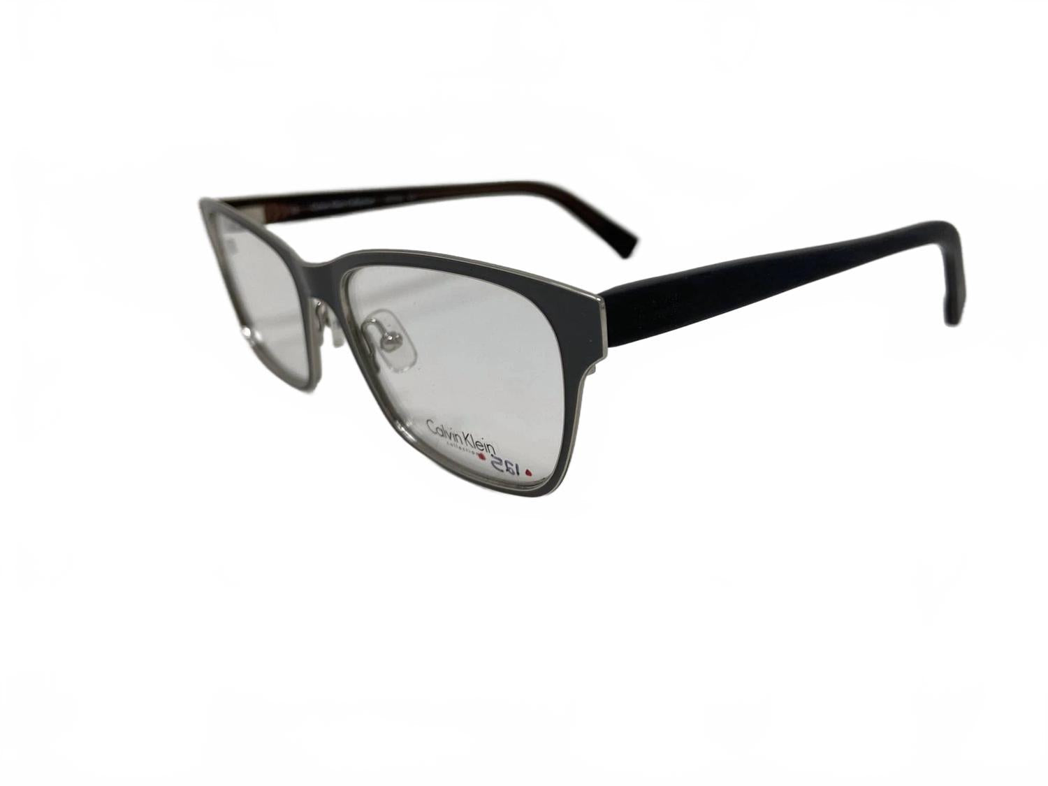 Montura para gafas de hombre color gris y plateado