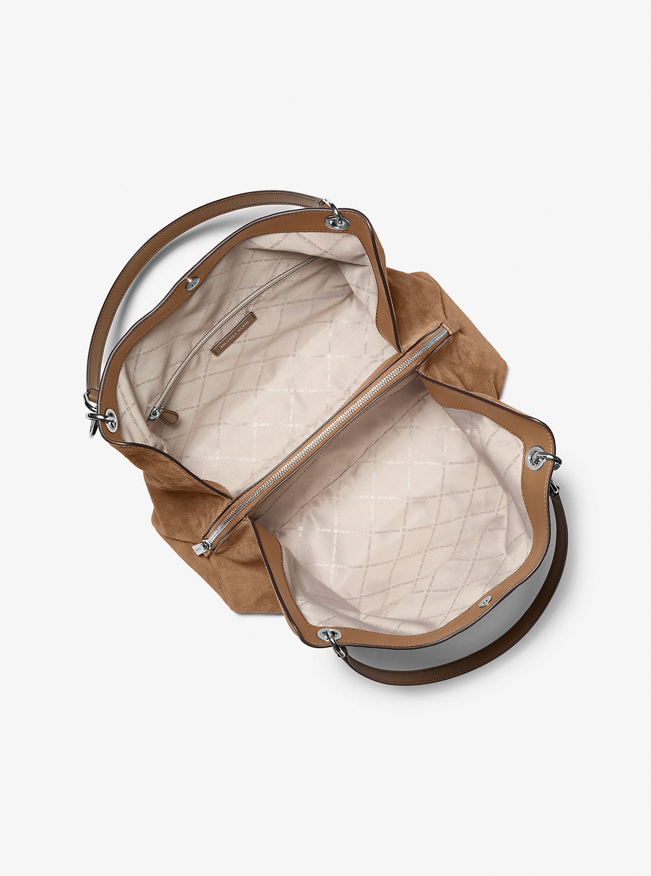 Bolso de hombro de gamuza