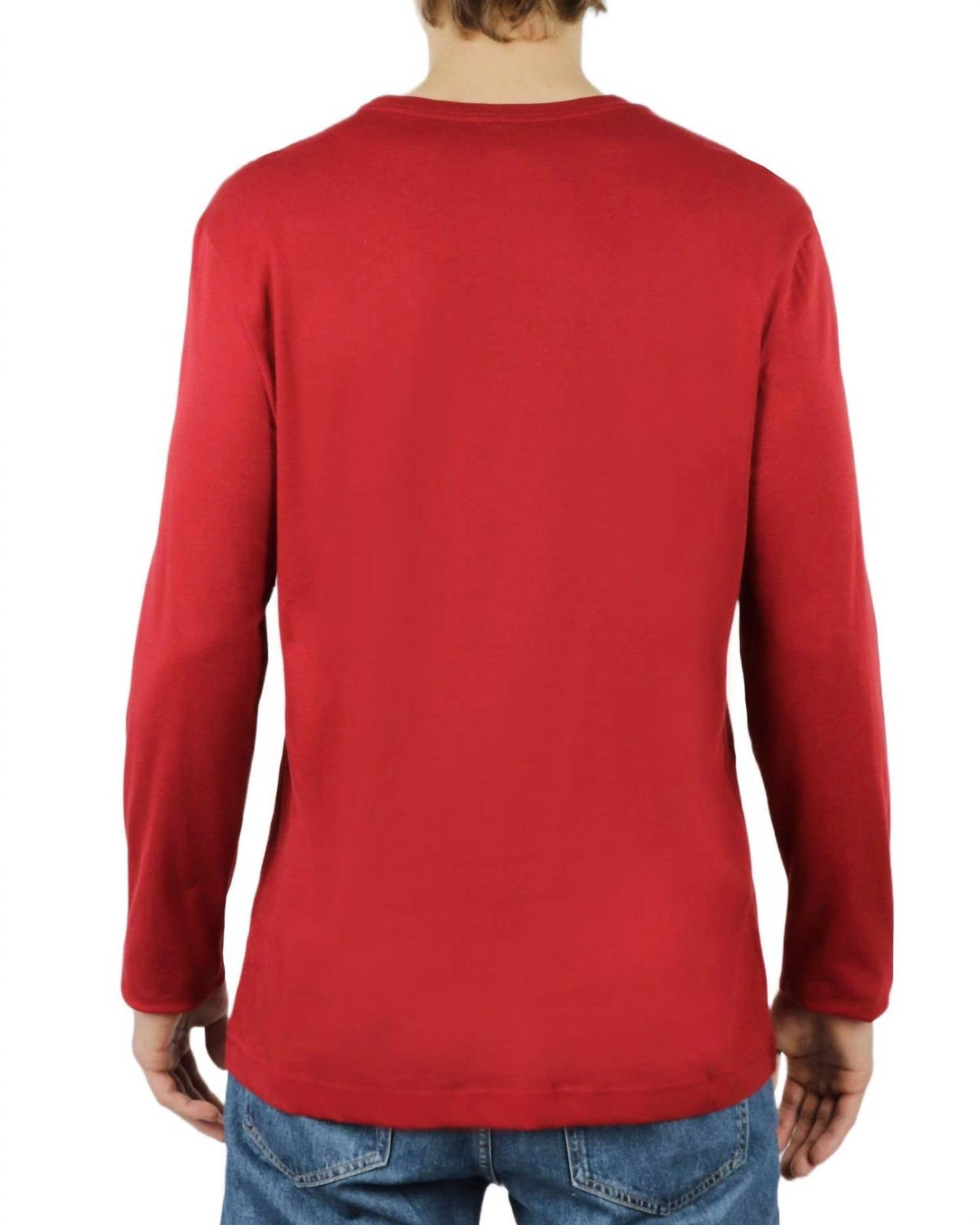 Camisa de manga larga con cuello redondo