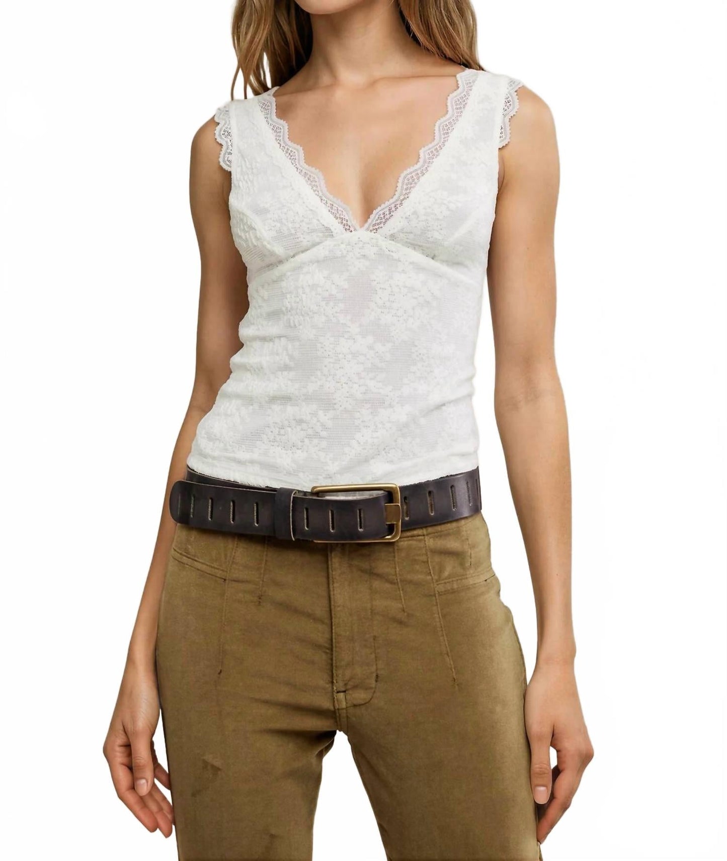 Camiseta sin mangas color blanco