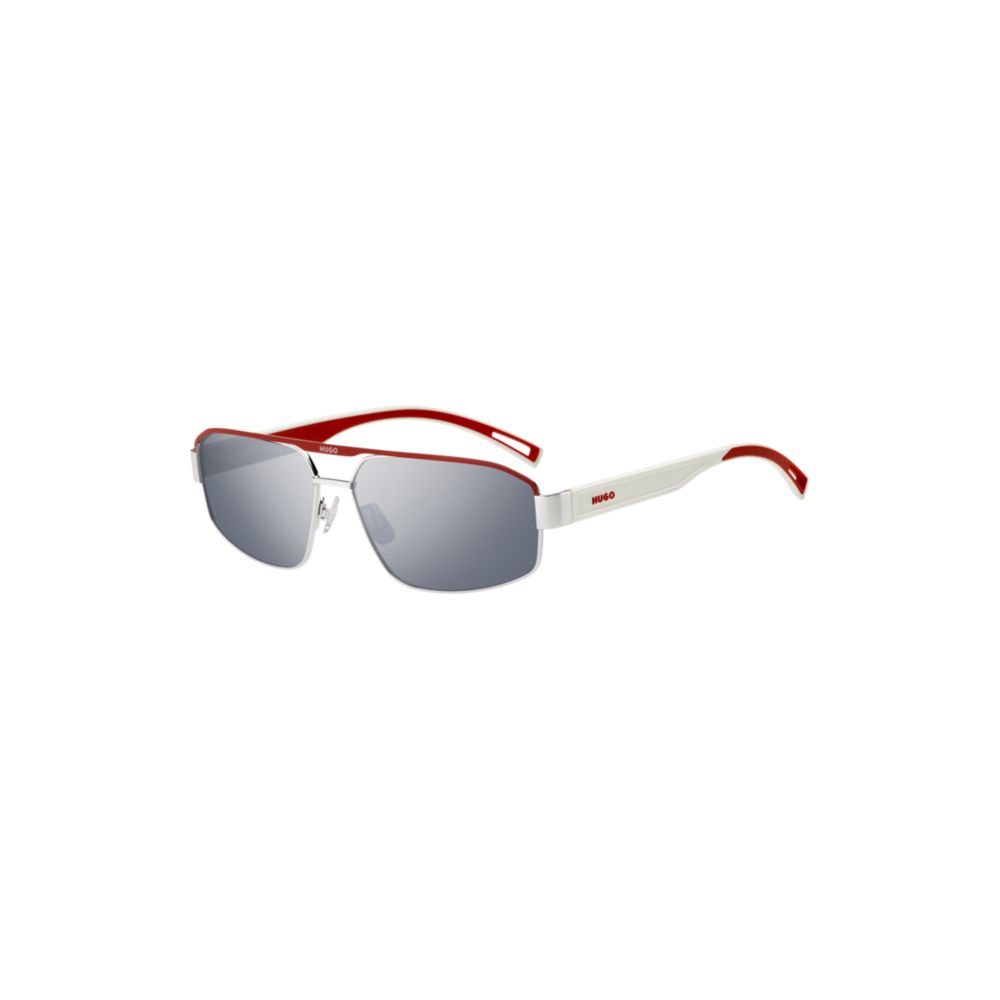 Gafas de sol color blanco y rojo