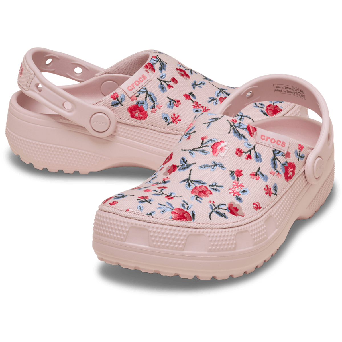 Zuecos con estampado floral