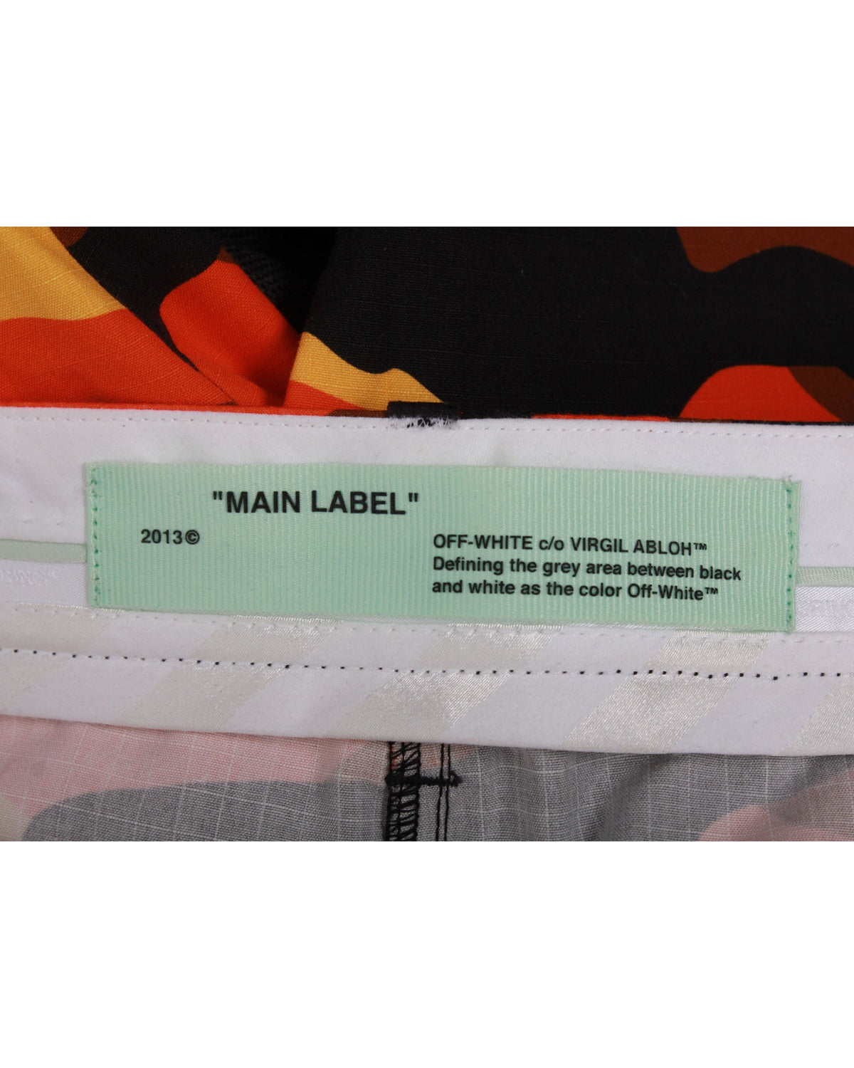 Pantalón de algodón con estampado color naranja