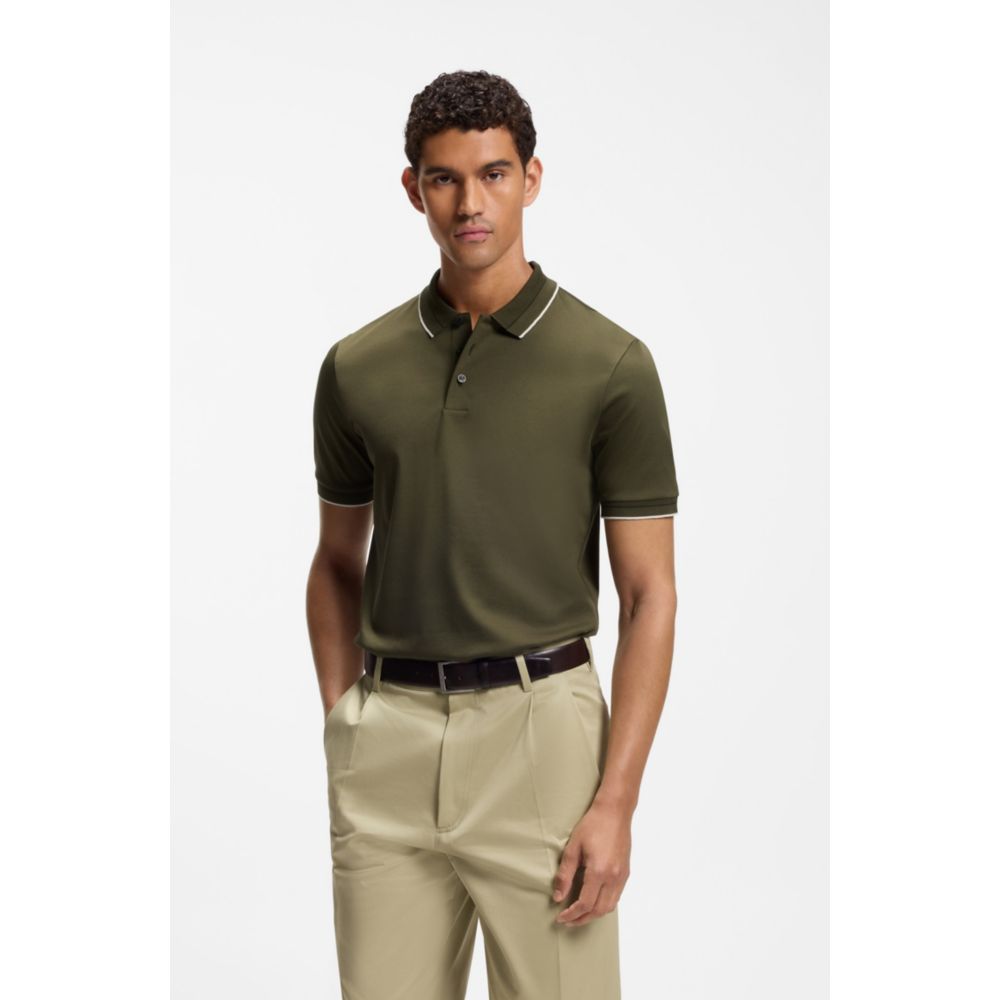 Polo de algodón de corte ajustado