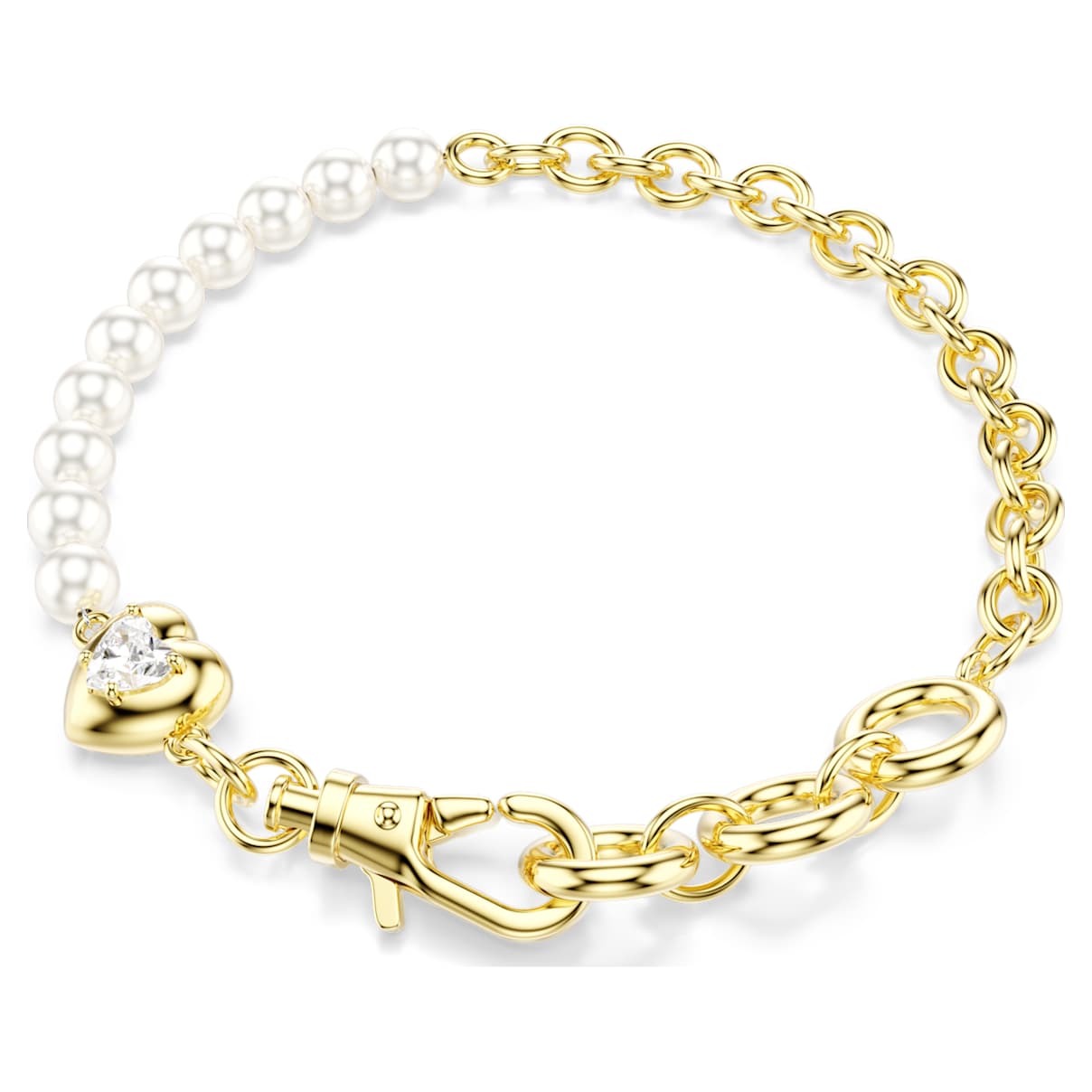 Pulsera color blanco y dorado