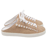 Stuart Weitzman Goldie en Rafia Beige