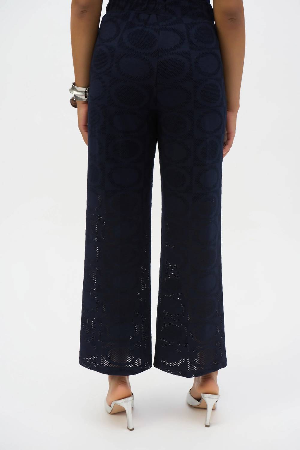 Pantalón de pierna ancha color azul